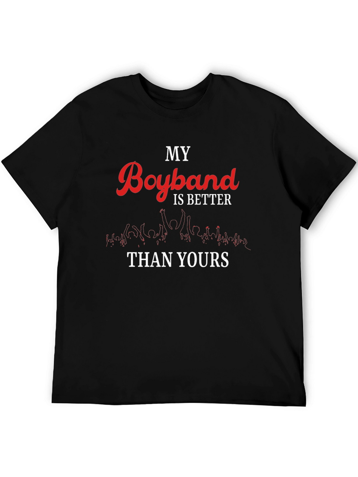 My Boyband is Better Than Yours Black T-Shirt