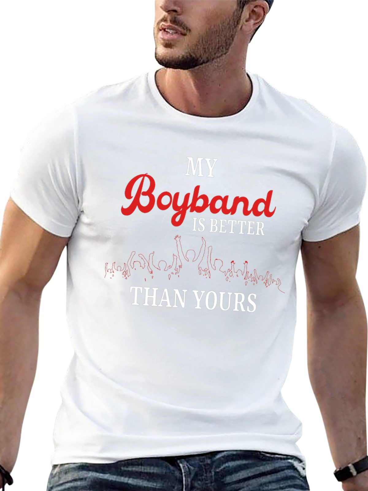My Boyband is Better Than Yours Black T-Shirt