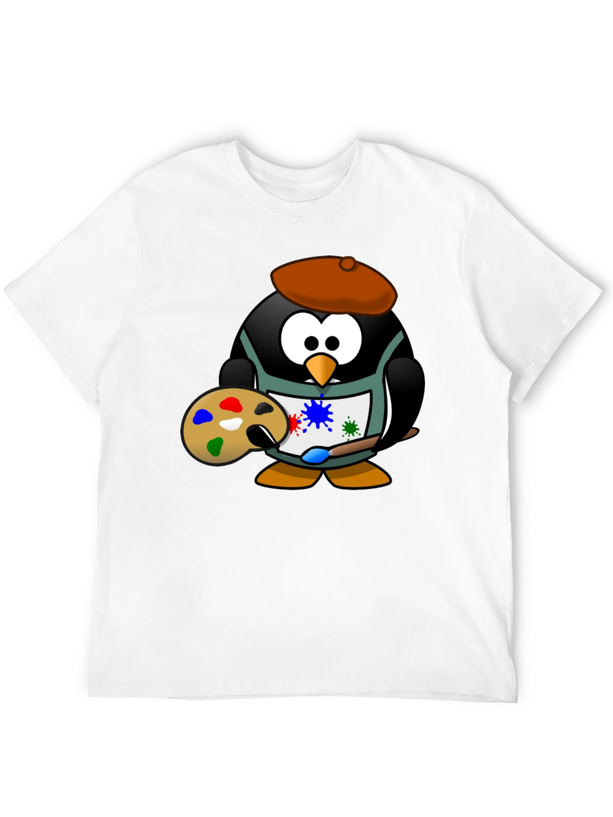 Penguin Artist Graphic T-Shirt - Black