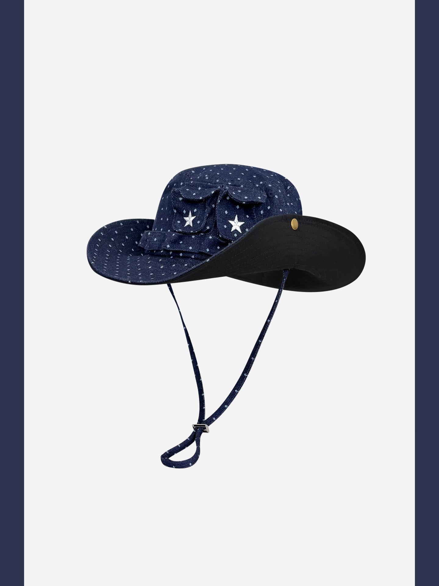 Stylish Outdoor Cowboy Bucket Hat with Star Pattern - Sun Protection for Women