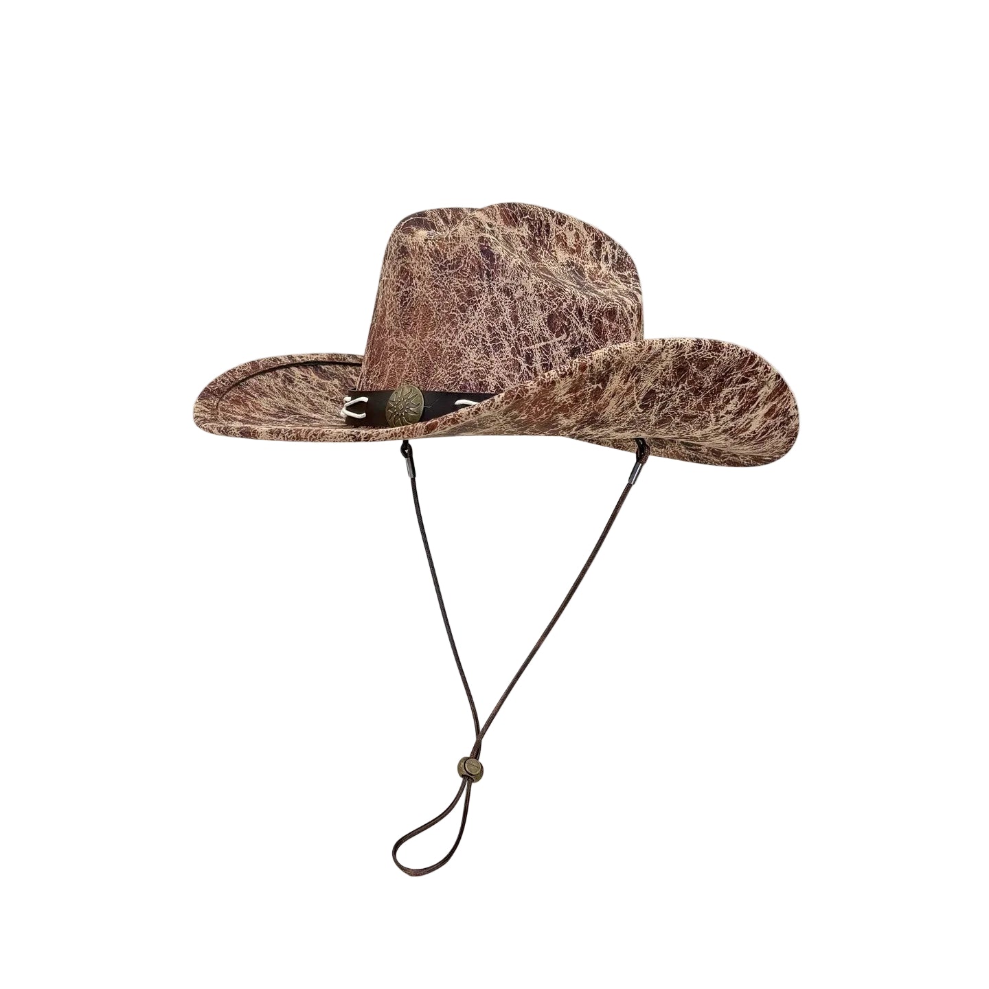 Trendy Western Cowboy Hat with Lace-Up Detail for Men and Women