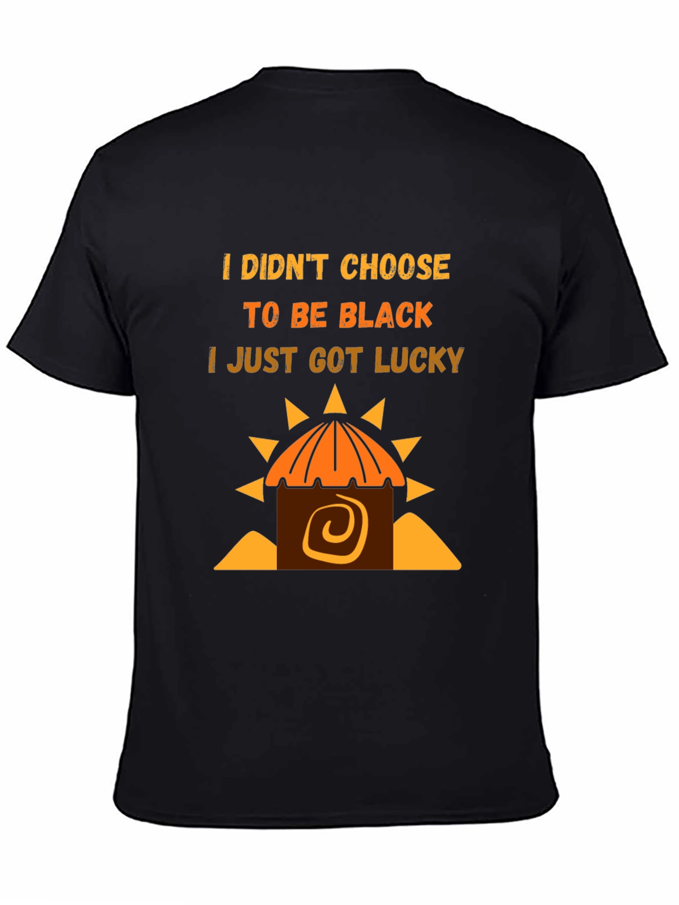 Lucky Black T-Shirt - Unique Graphic Tee