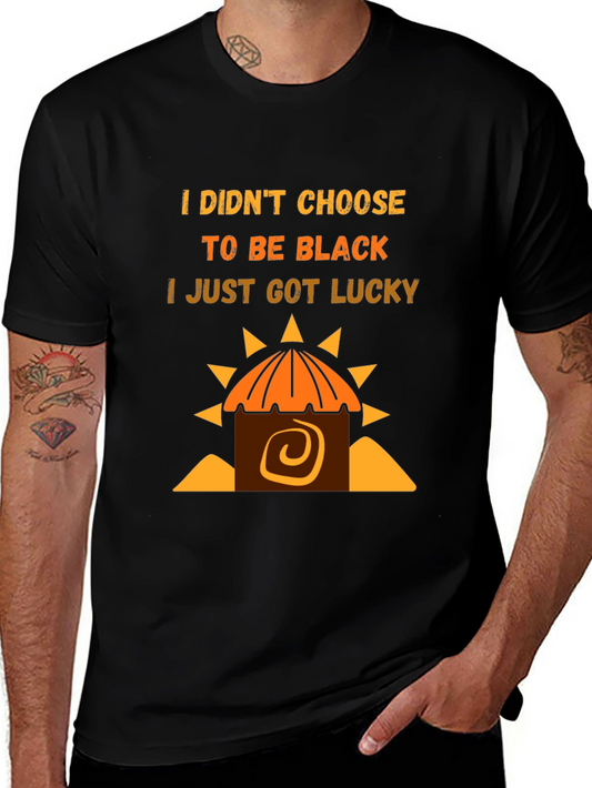 Lucky Black T-Shirt - Unique Graphic Tee