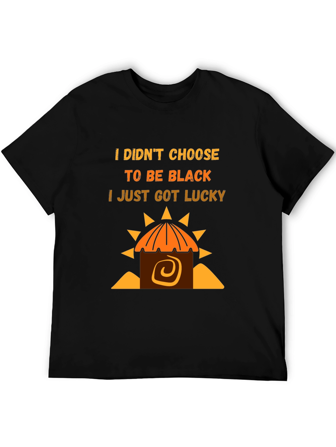 Lucky Black T-Shirt - Unique Graphic Tee