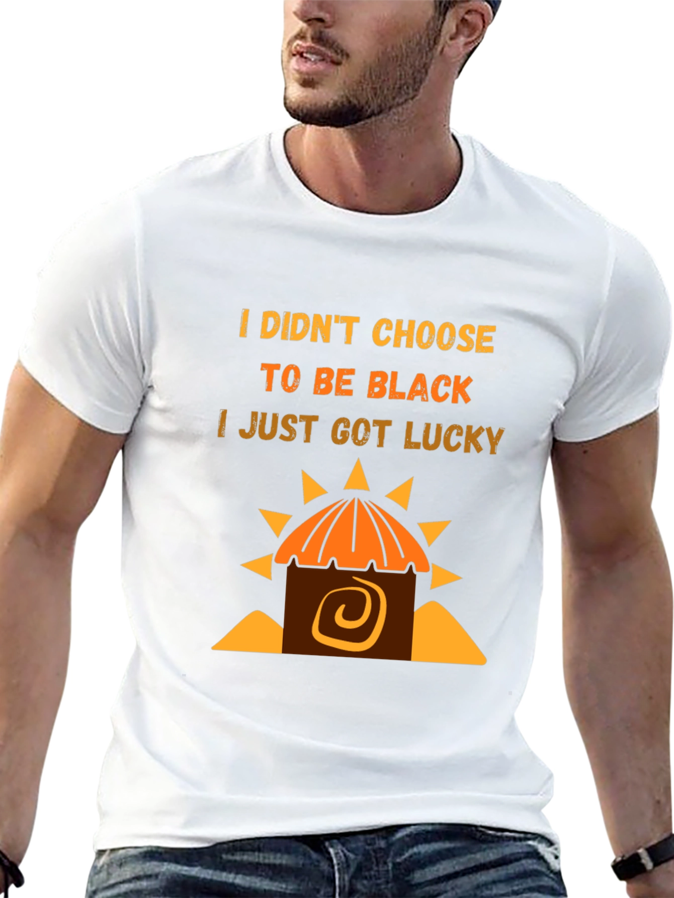 Lucky Black T-Shirt - Unique Graphic Tee