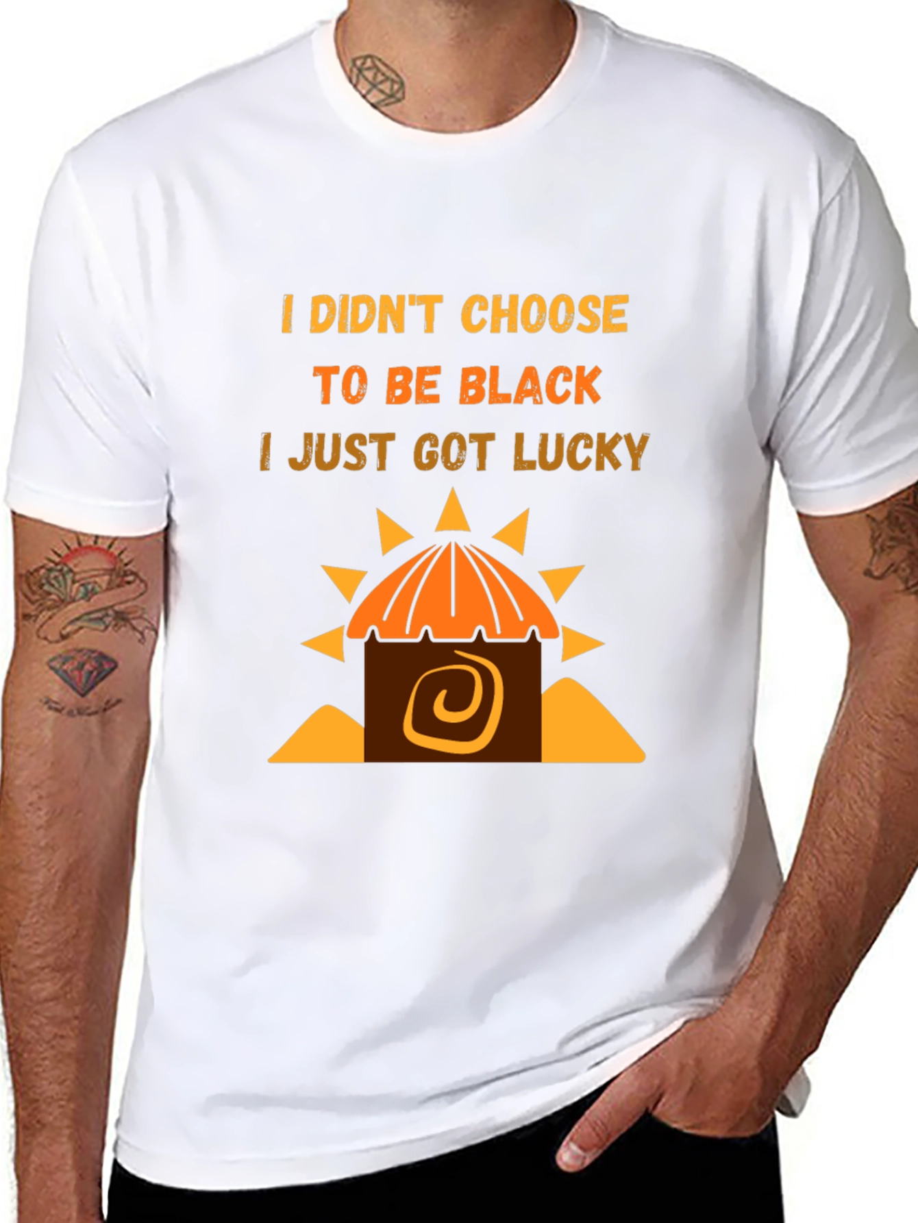 Lucky Black T-Shirt - Unique Graphic Tee