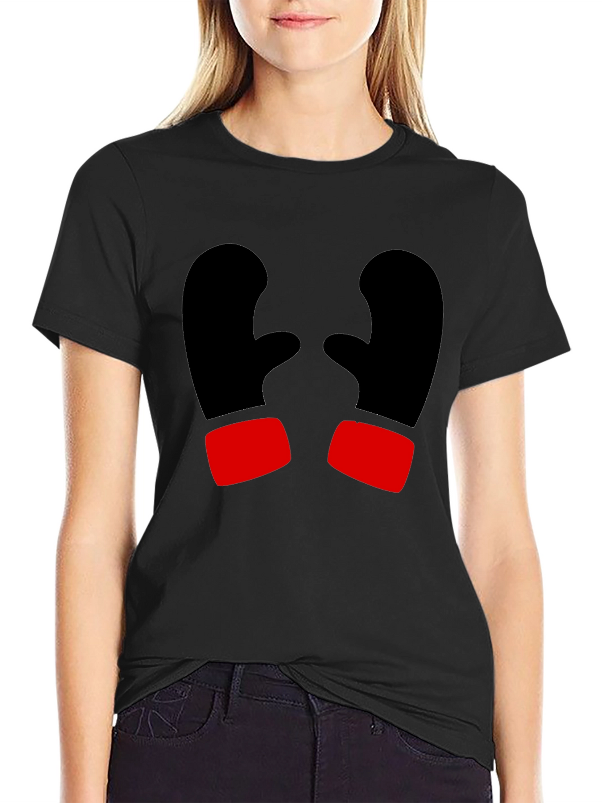 Boxing Gloves Graphic T-Shirt - Black