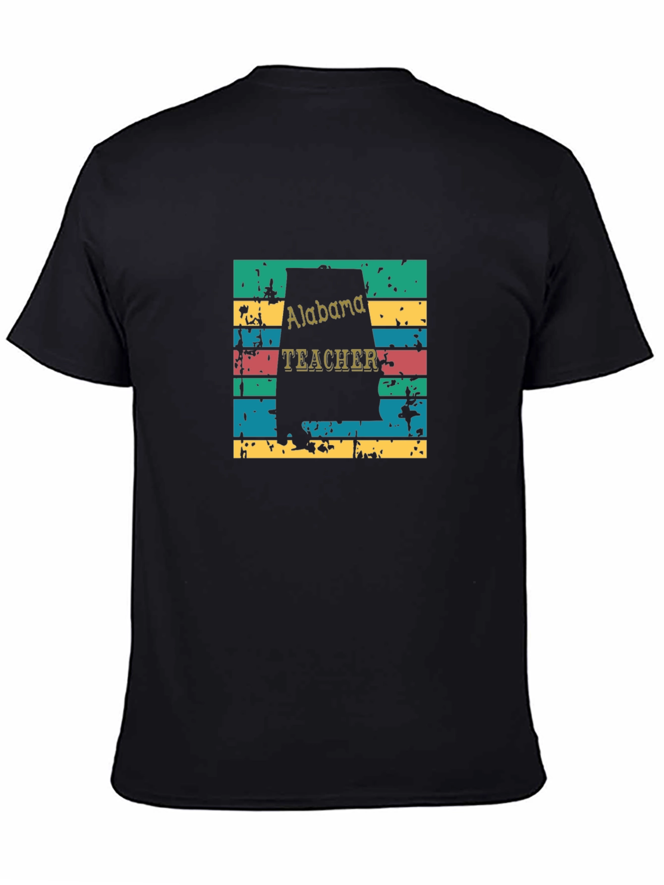 Alabama Teacher Retro T-Shirt - Black
