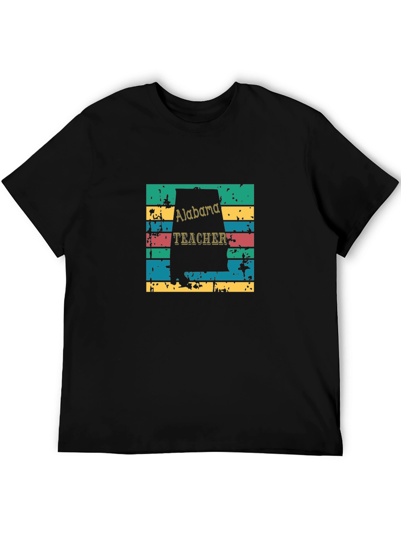 Alabama Teacher Retro T-Shirt - Black