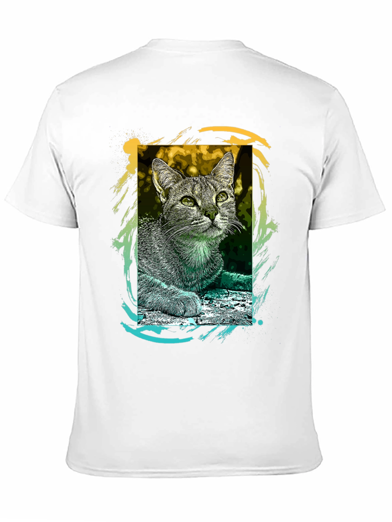 Cool Cat Graphic Tee - Trendy Unisex T-Shirt