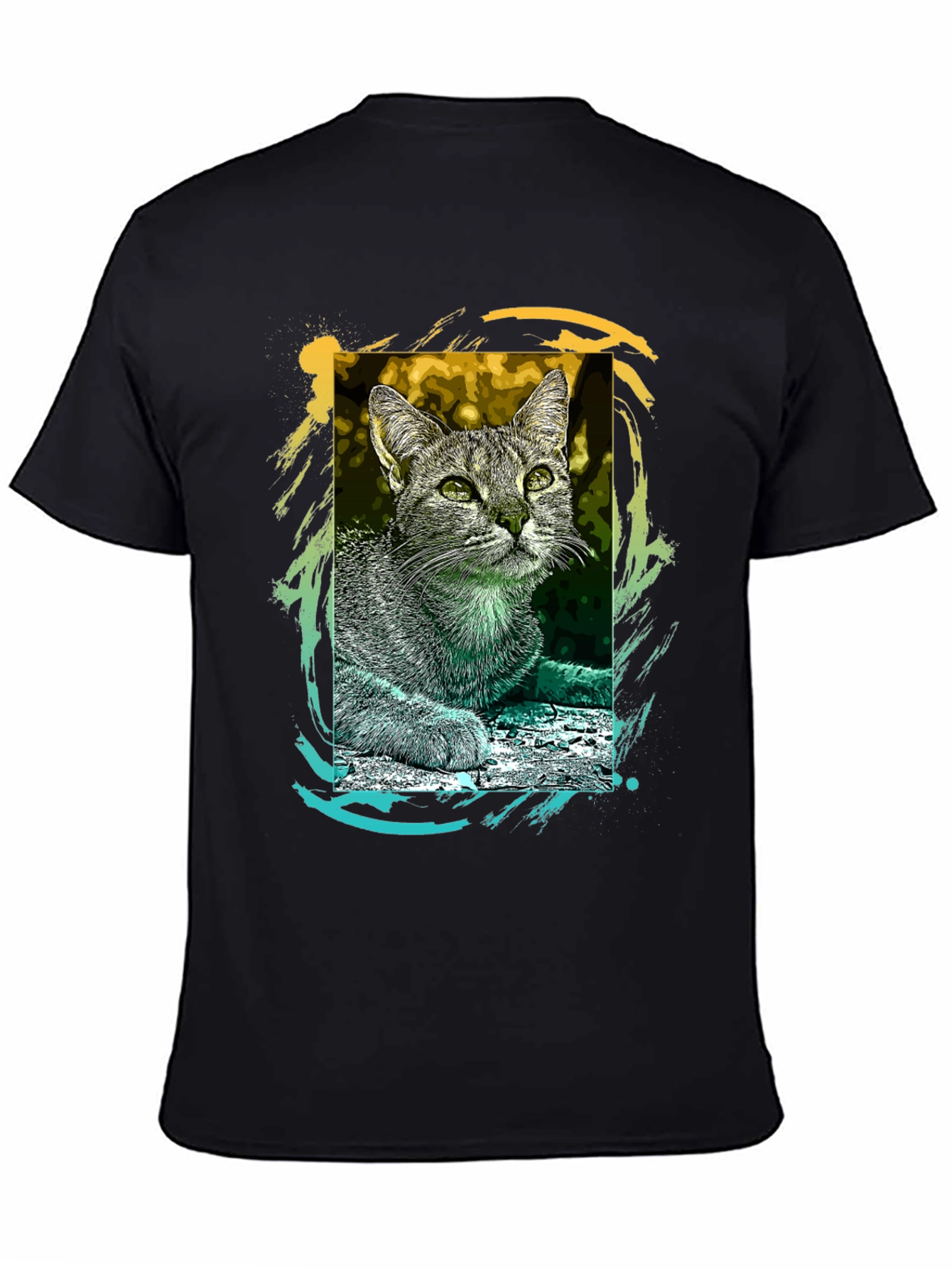 Cool Cat Graphic Tee - Trendy Unisex T-Shirt