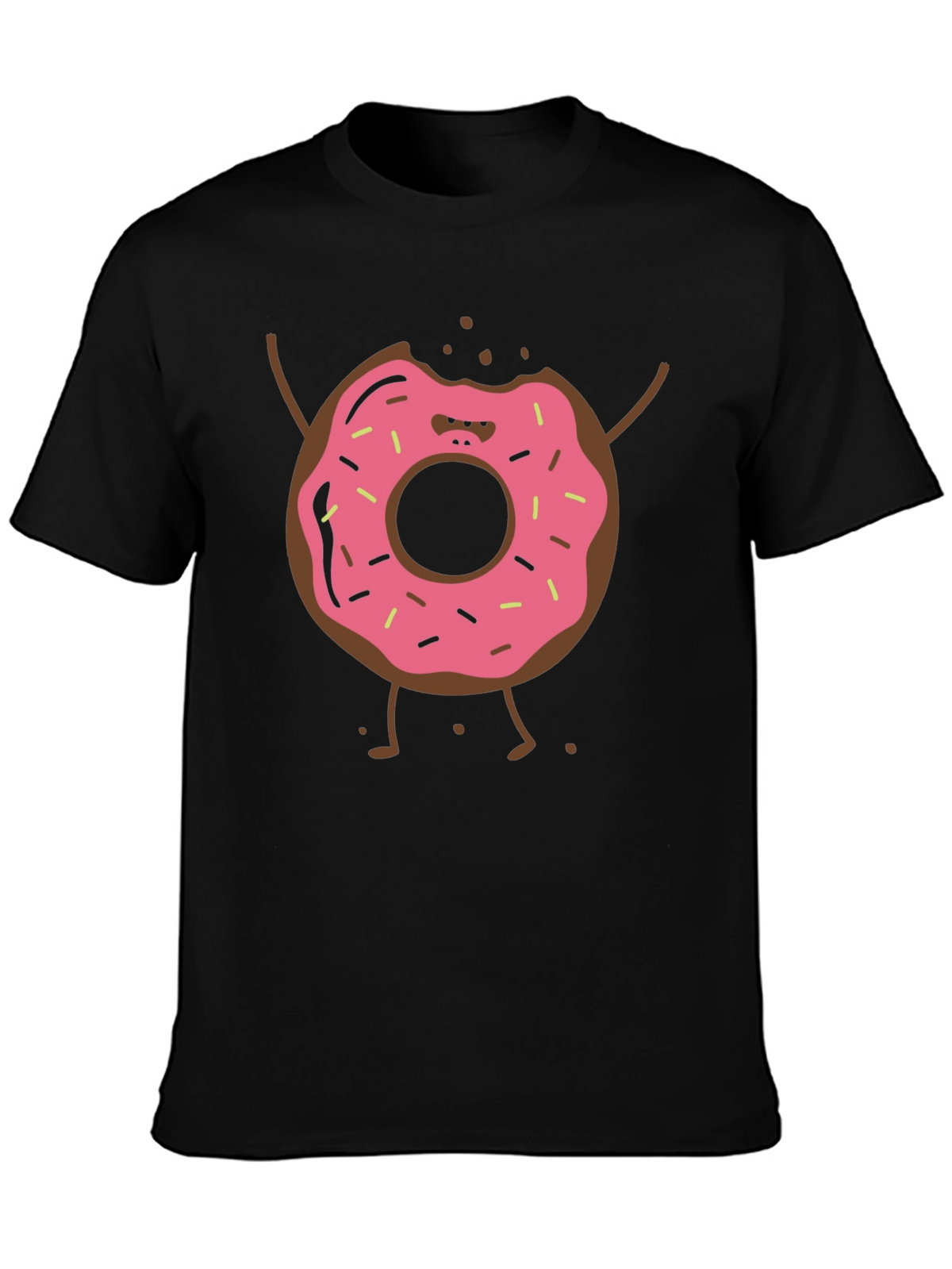 Funny Donut Cartoon Graphic T-Shirt