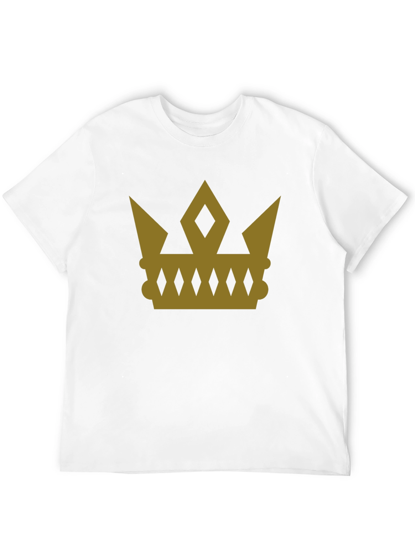 Gold Crown Graphic Tee - Stylish Royal Design
