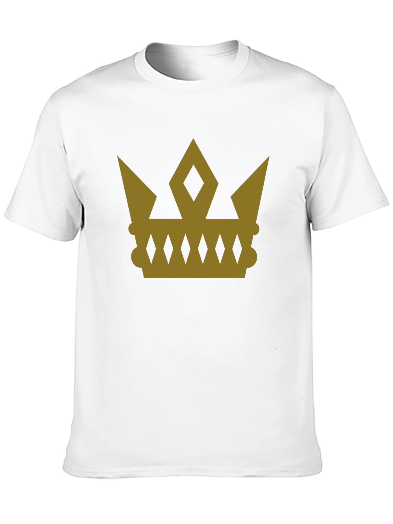 Gold Crown Graphic Tee - Stylish Royal Design