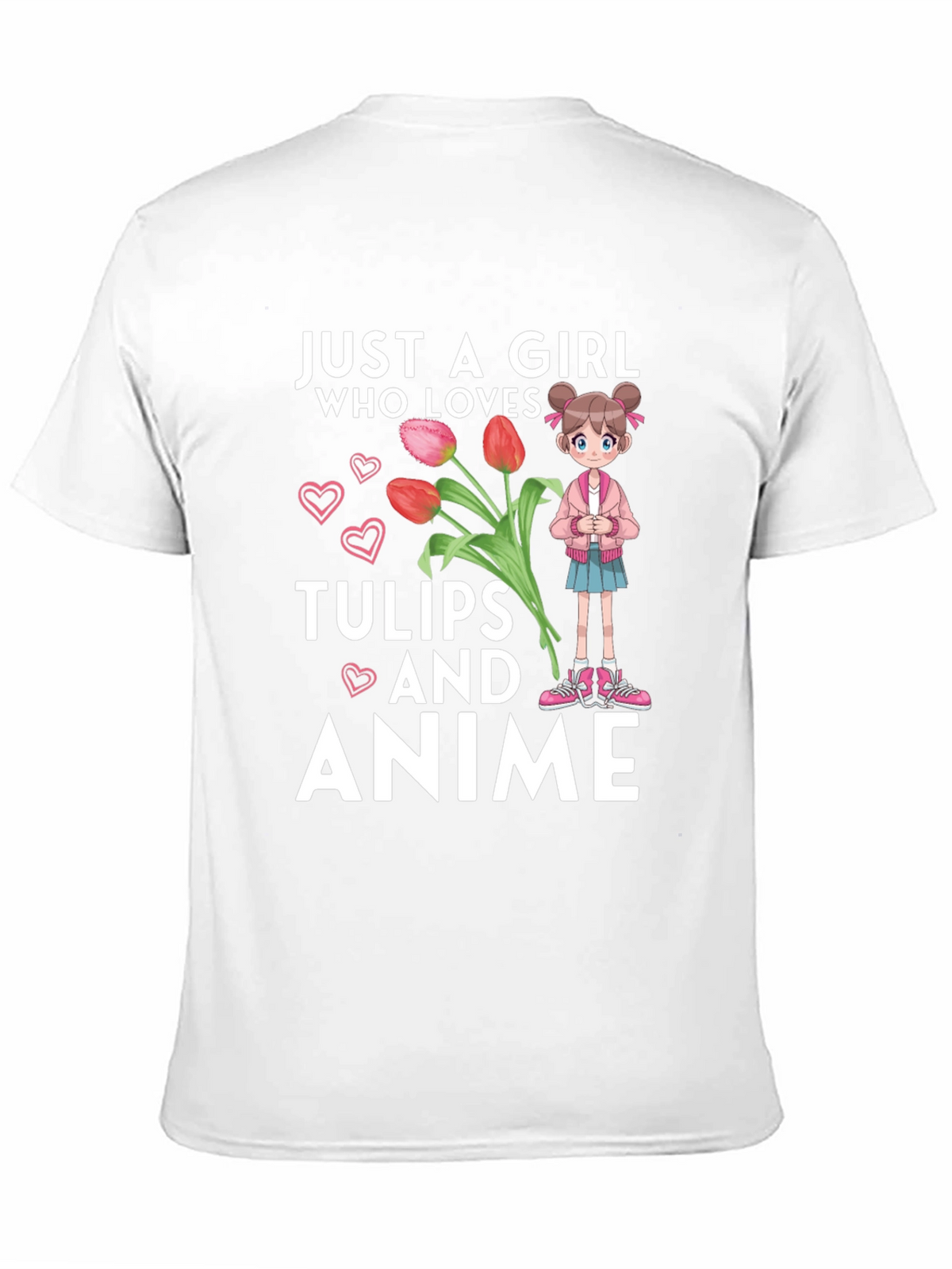 Just a Girl Who Loves Tulips and Anime T-Shirt