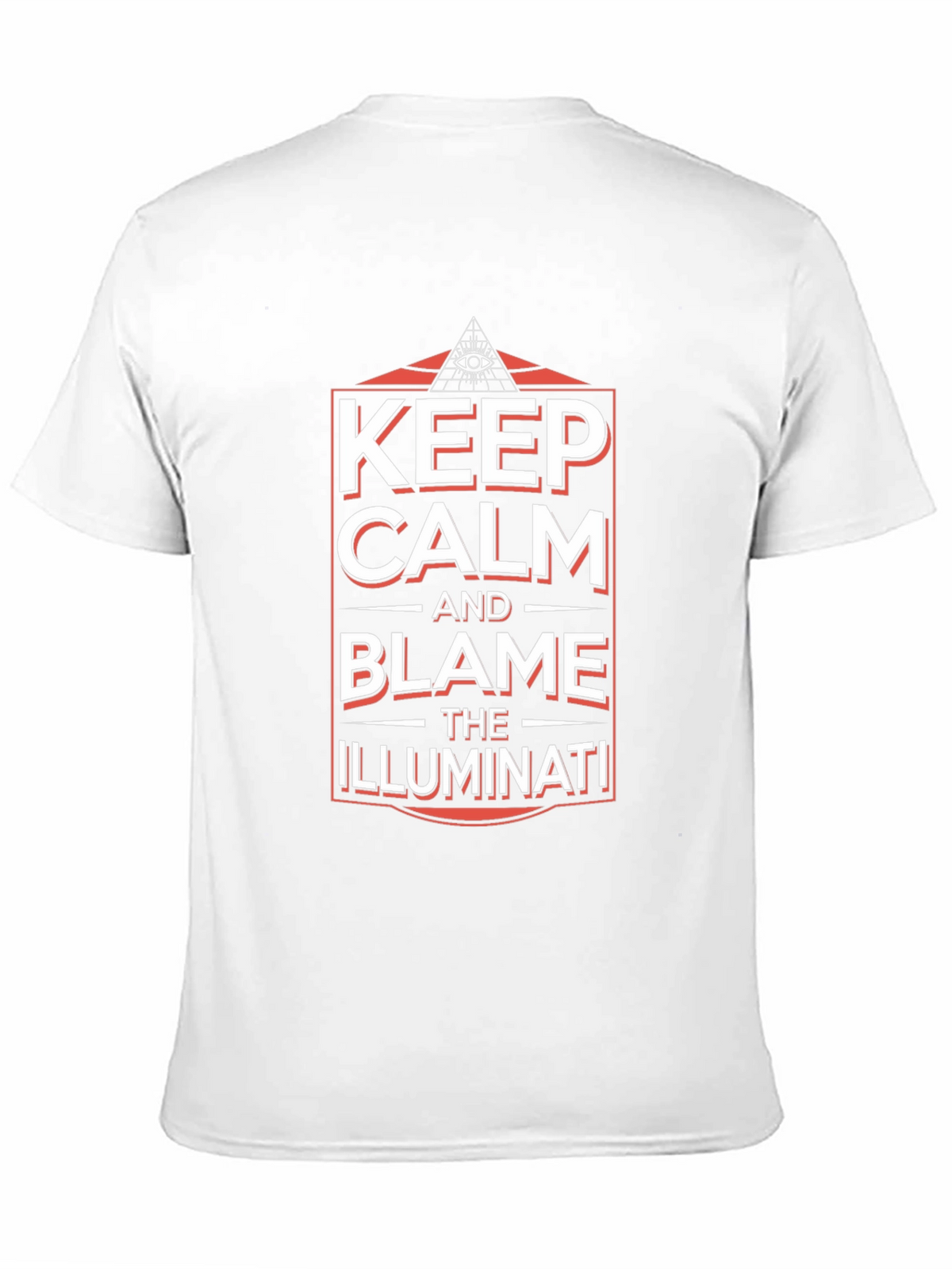 Keep Calm and Blame Illuminati Black Graphic T-Shirt