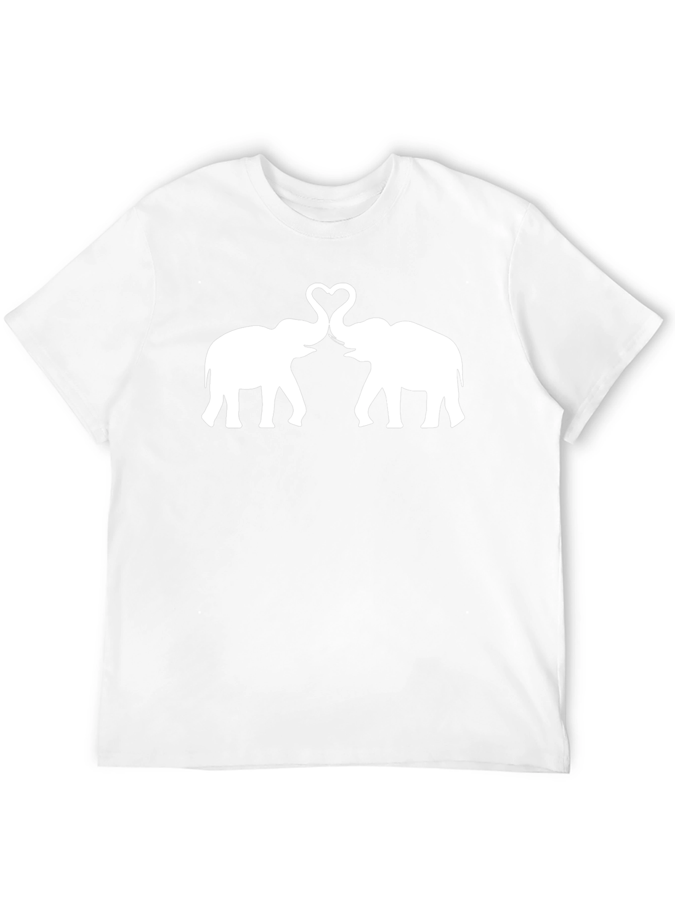 Elephant Love Heart T-Shirt - Black