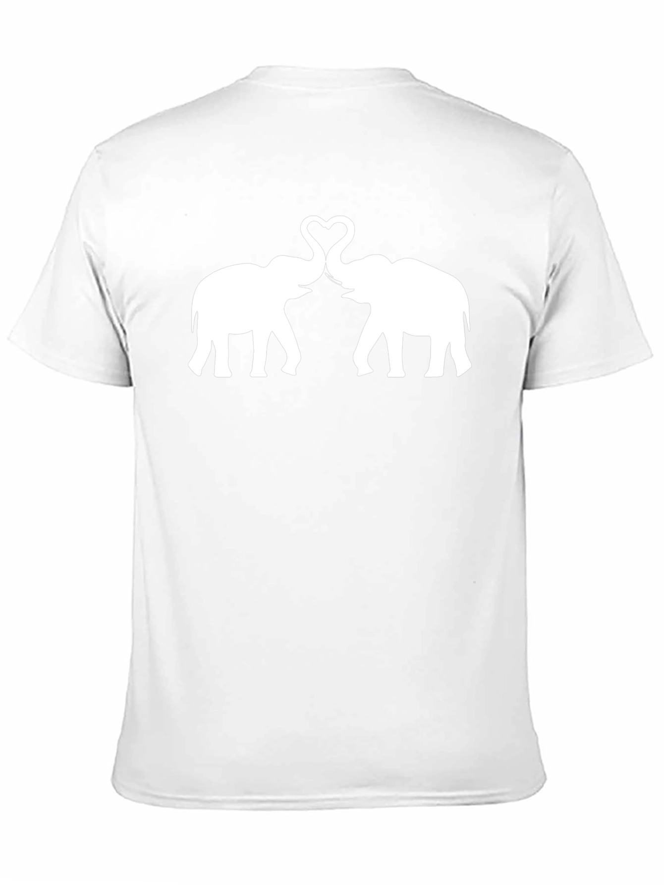 Elephant Love Heart T-Shirt - Black