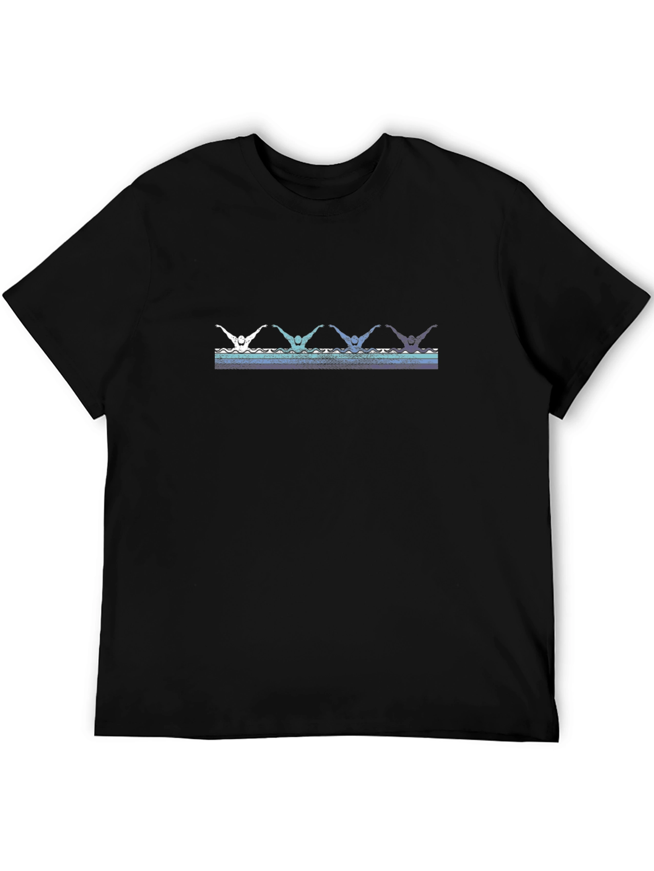 Retro Swimmers Black T-Shirt