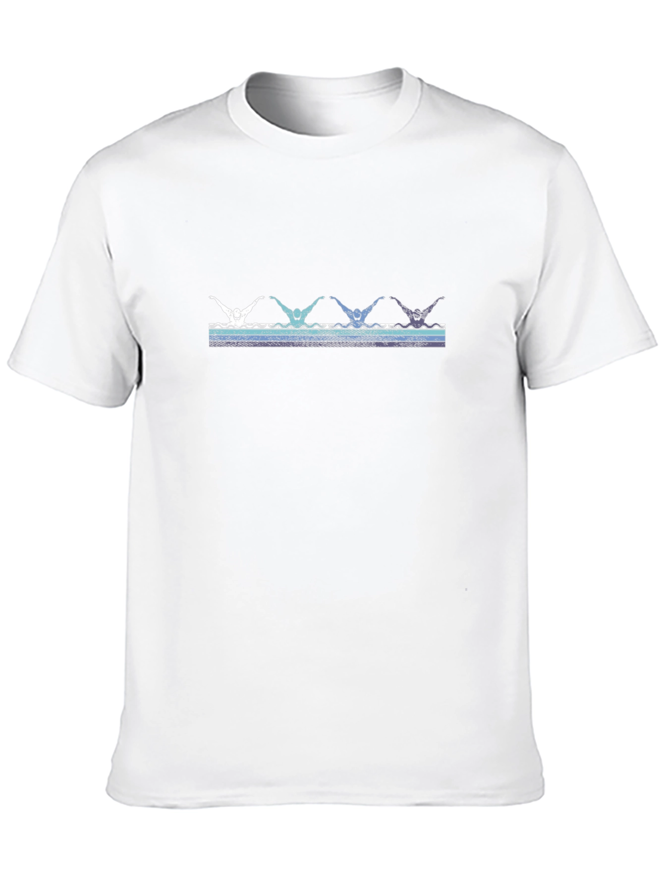 Retro Swimmers Black T-Shirt