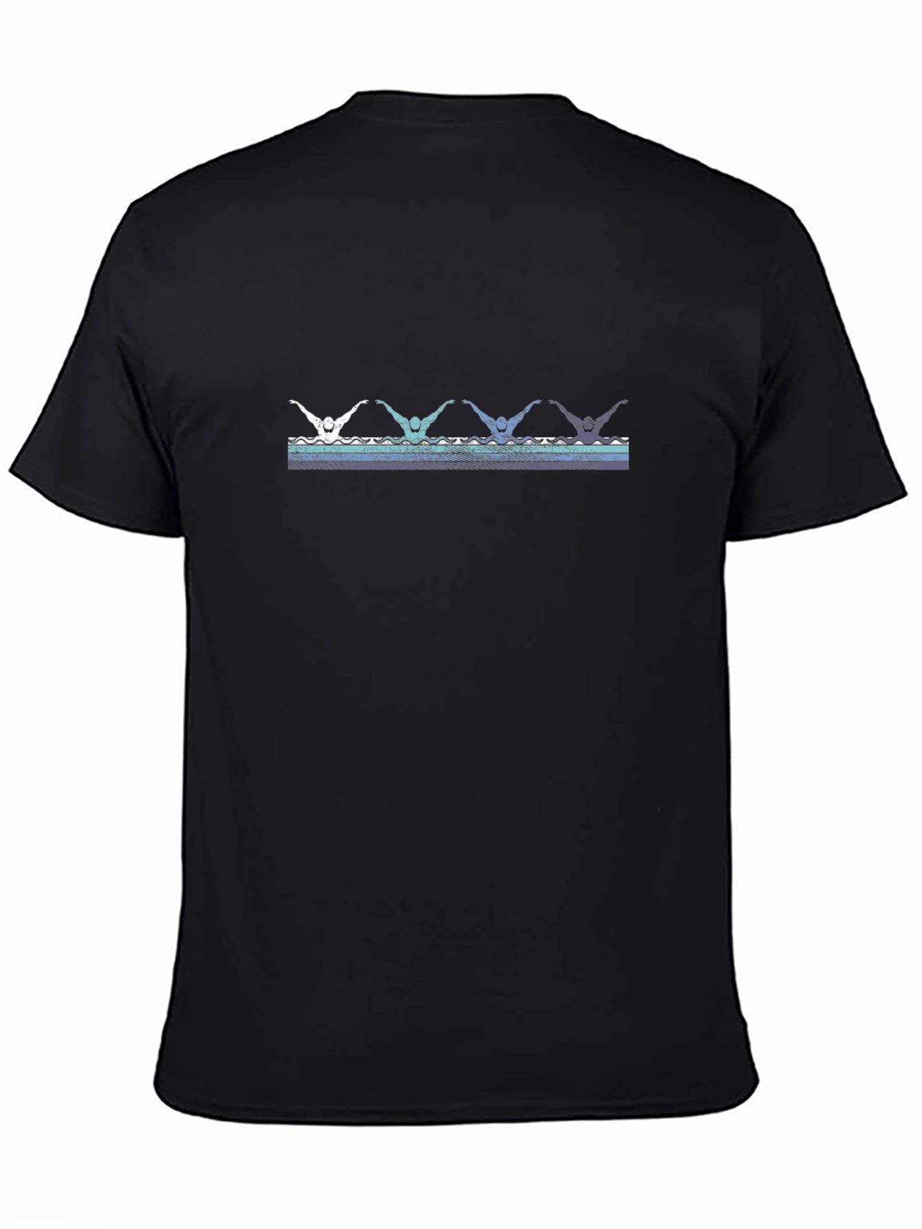 Retro Swimmers Black T-Shirt