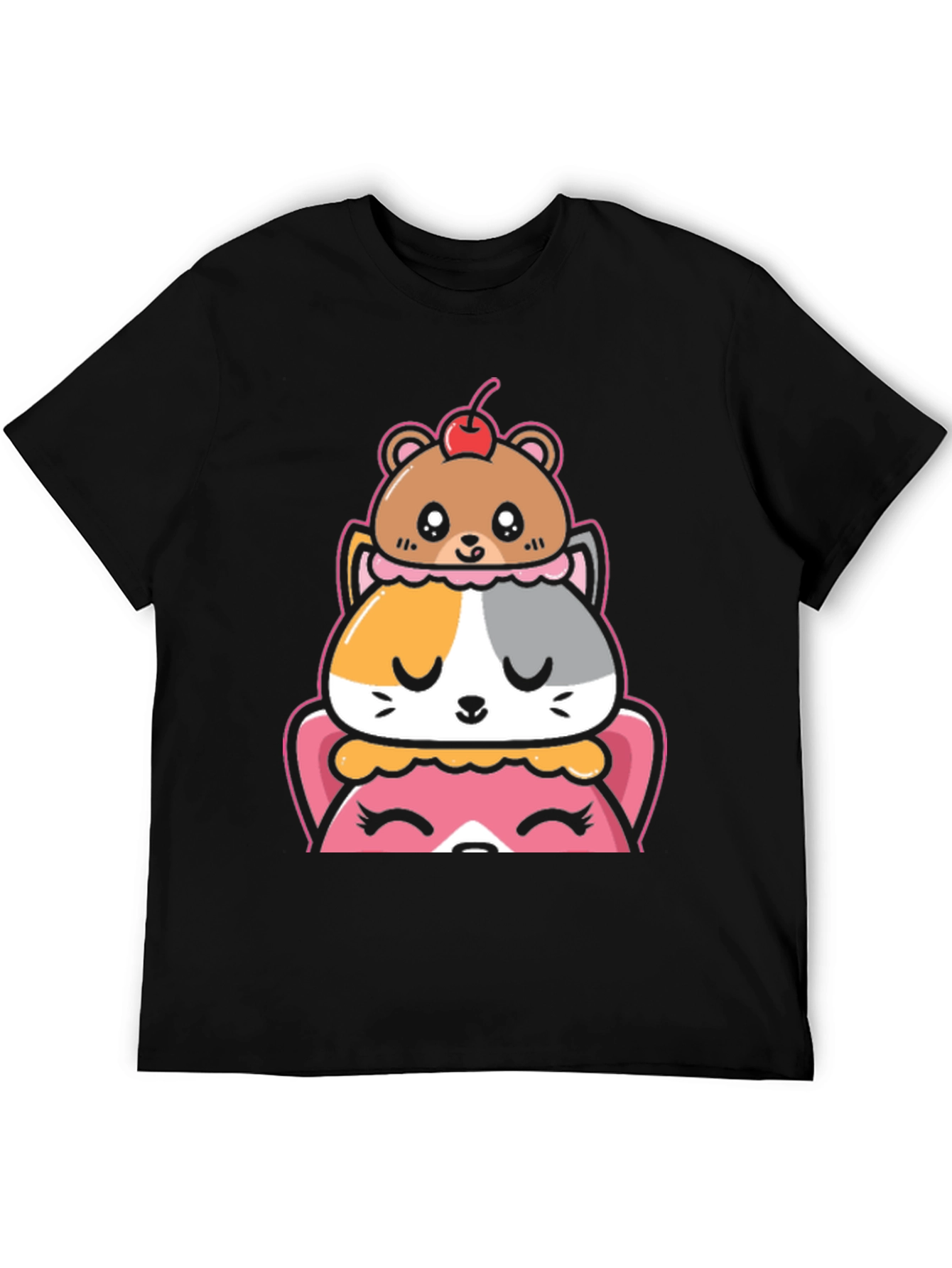 Cute Animal Dessert Stack Graphic Tee