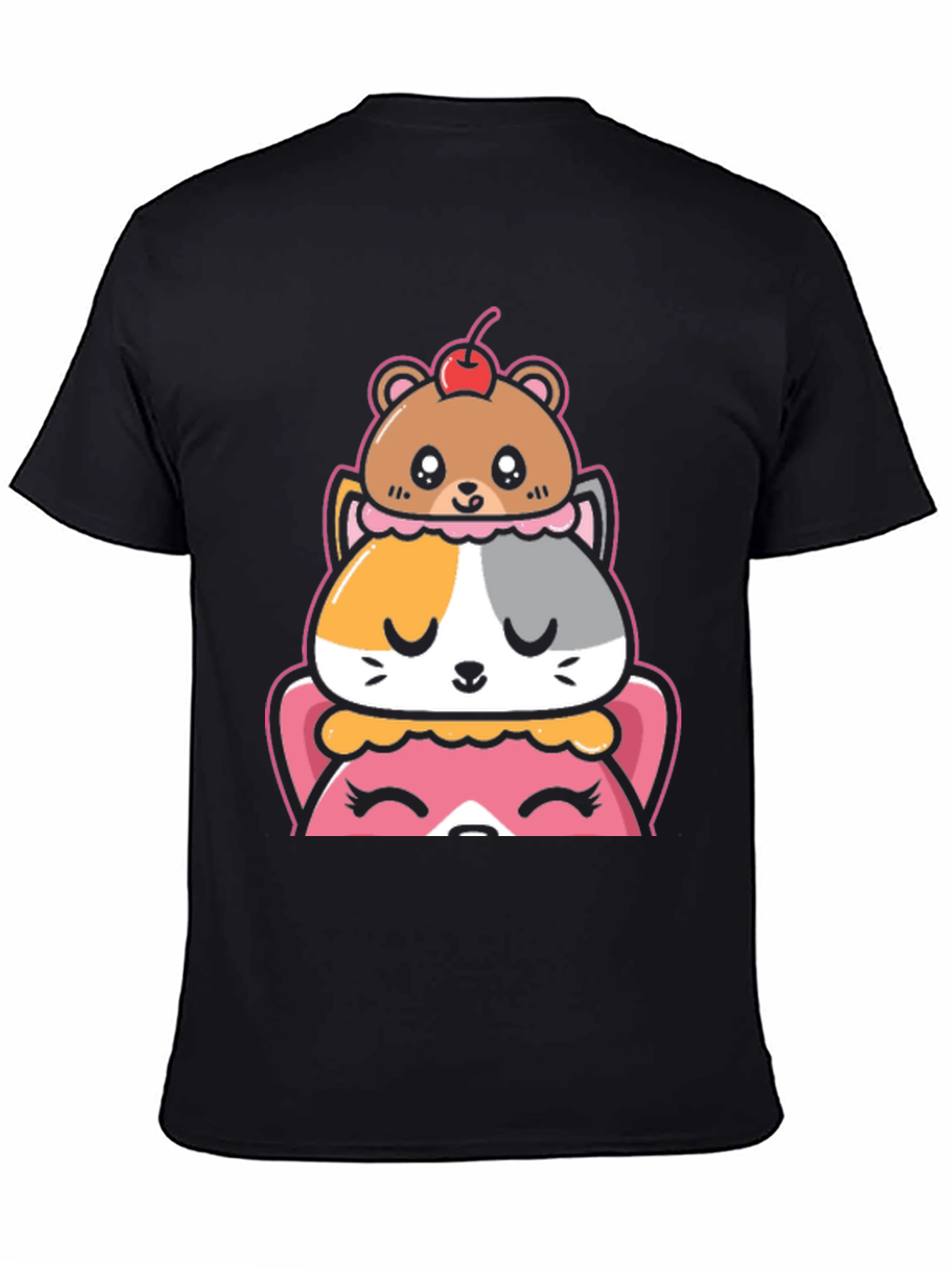 Cute Animal Dessert Stack Graphic Tee