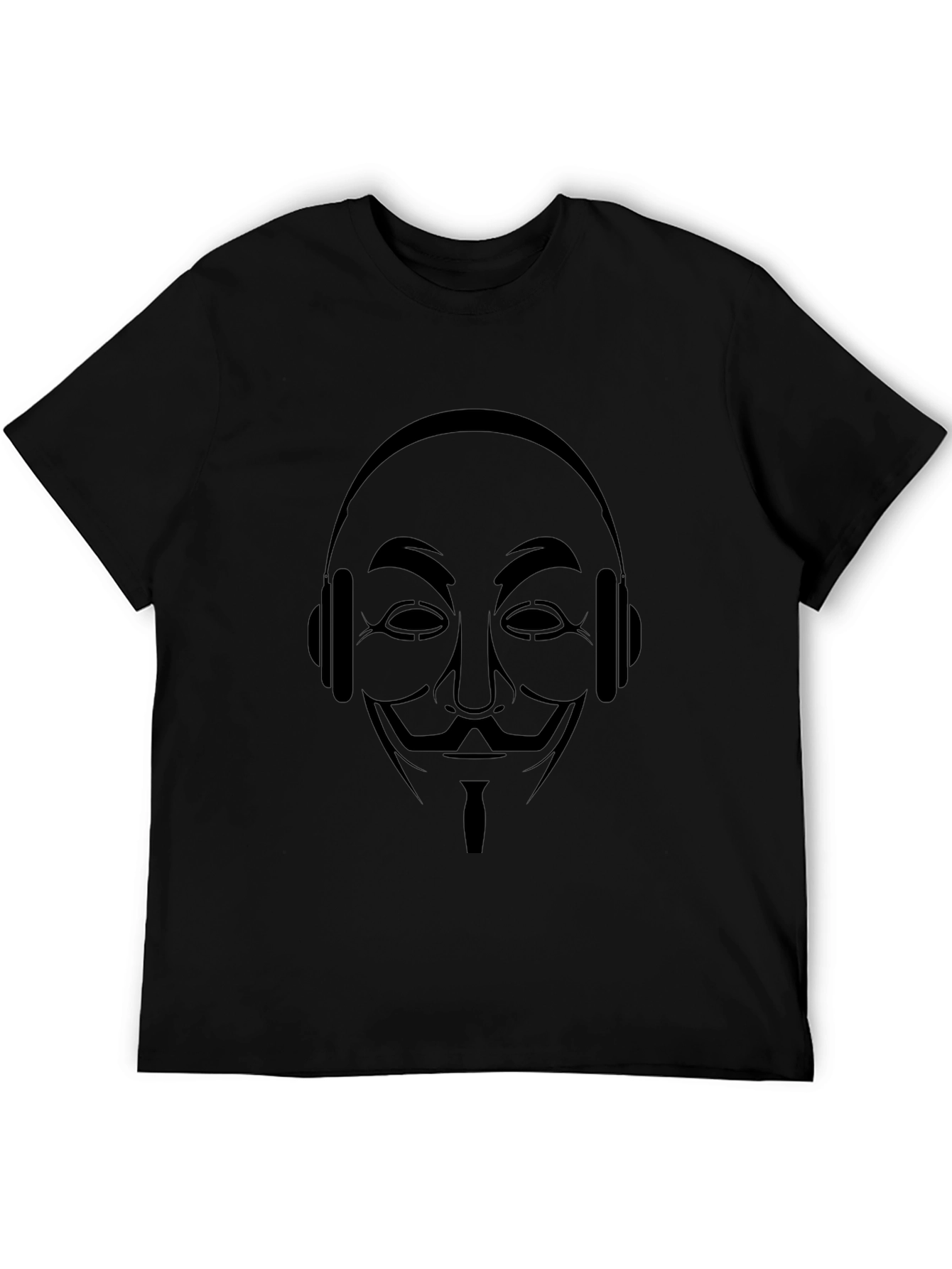 Anonymous DJ Black T-Shirt - Iconic Mask Design