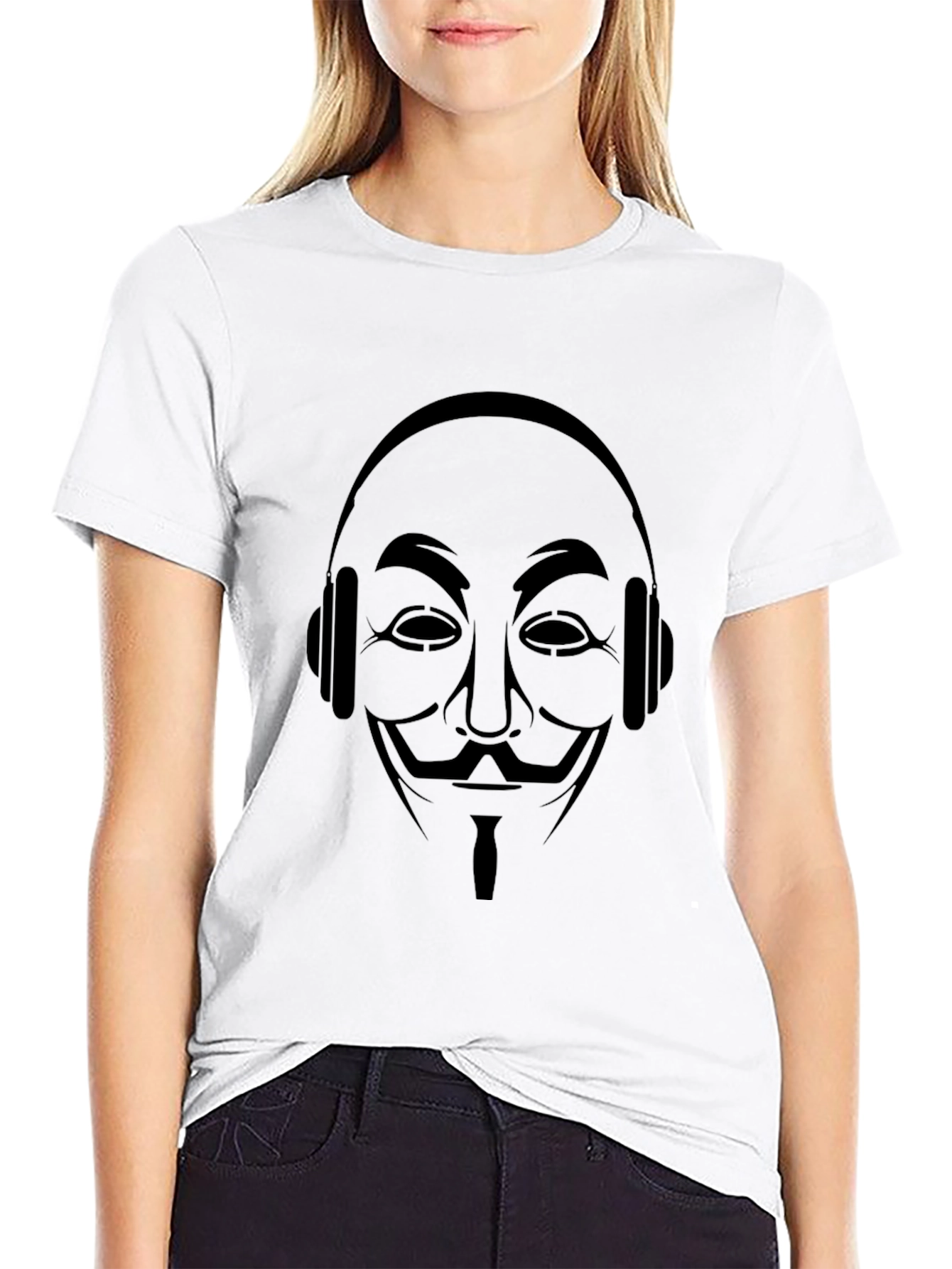 Anonymous DJ Black T-Shirt - Iconic Mask Design