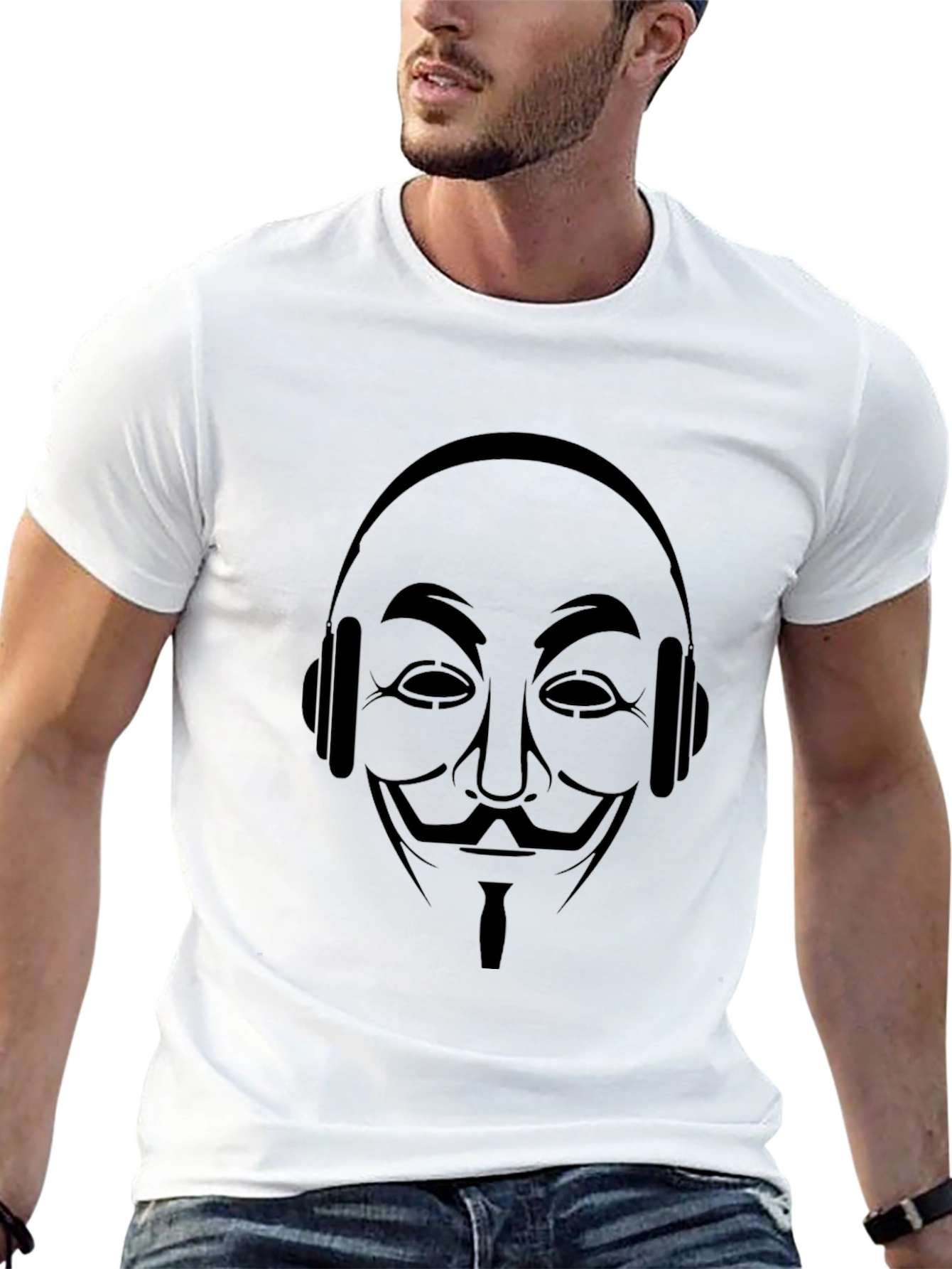 Anonymous DJ Black T-Shirt - Iconic Mask Design