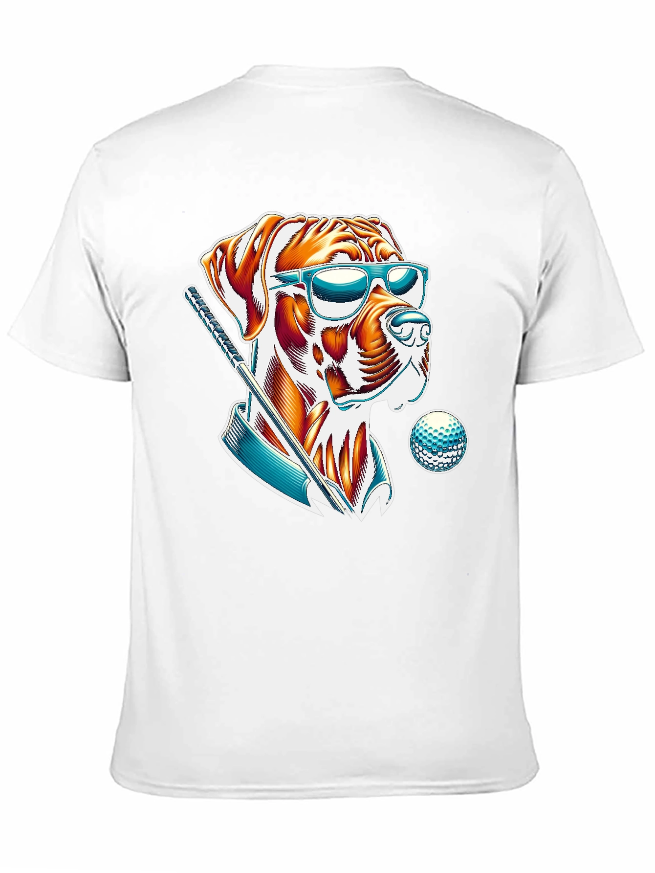Cool Dog Golfer T-Shirt - Trendy Graphic Tee