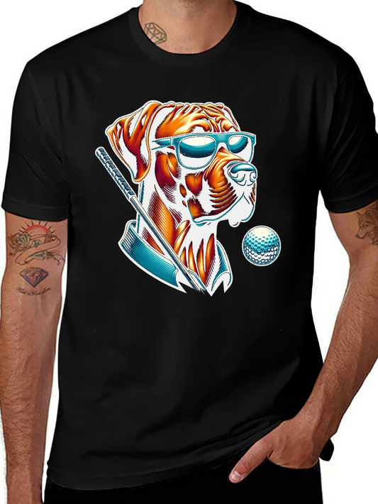 Cool Dog Golfer T-Shirt - Trendy Graphic Tee