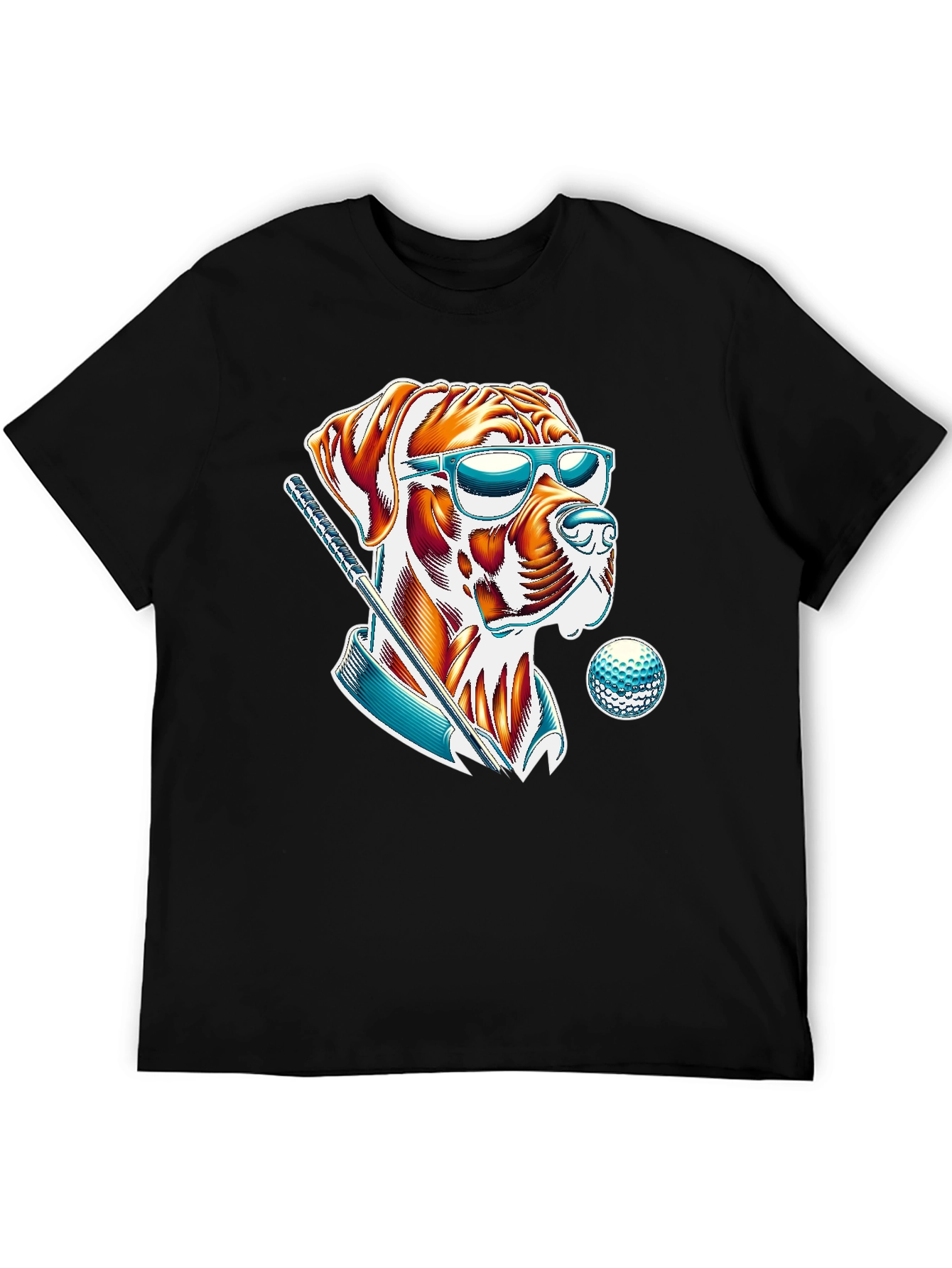 Cool Dog Golfer T-Shirt - Trendy Graphic Tee