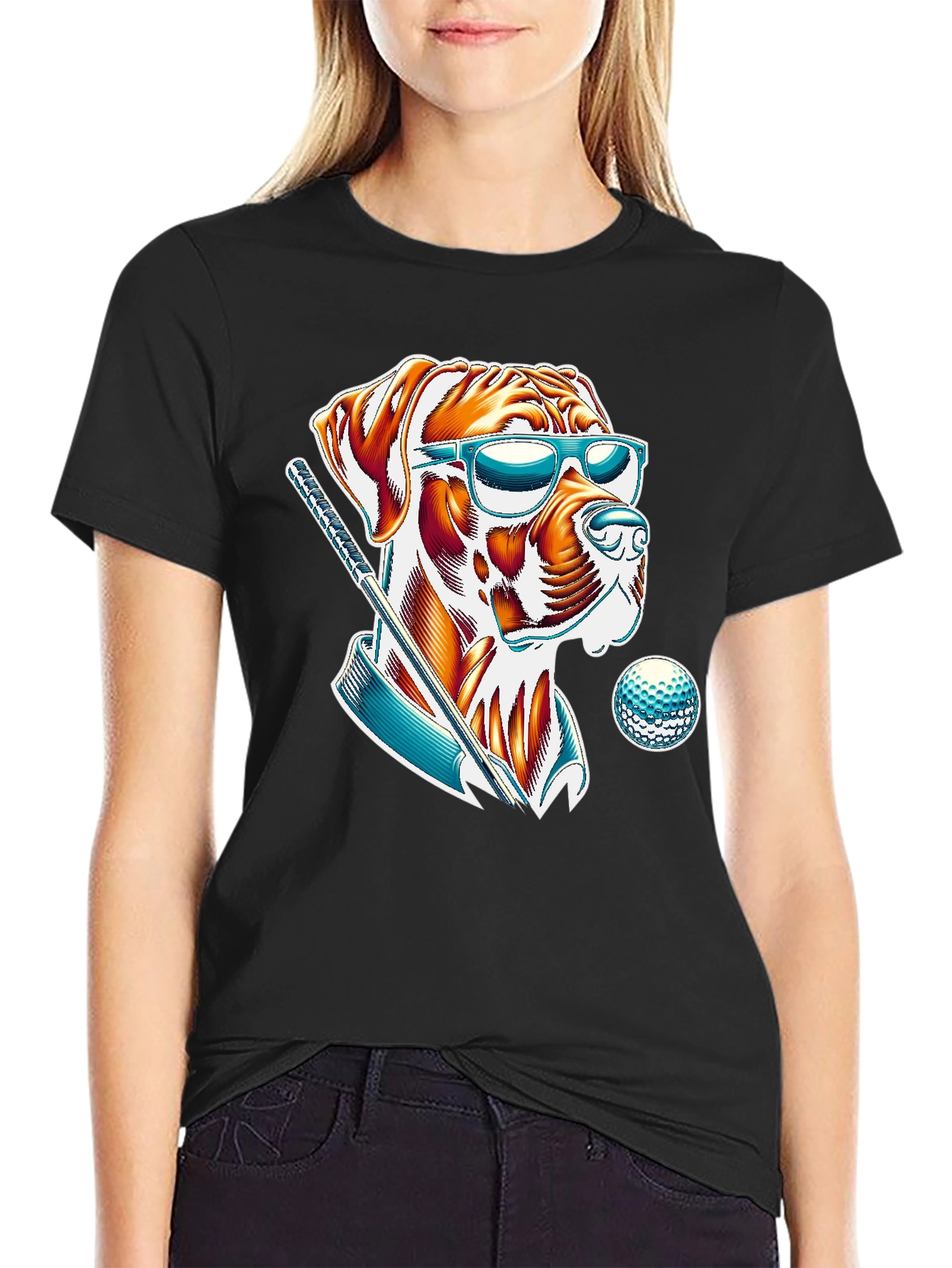 Cool Dog Golfer T-Shirt - Trendy Graphic Tee