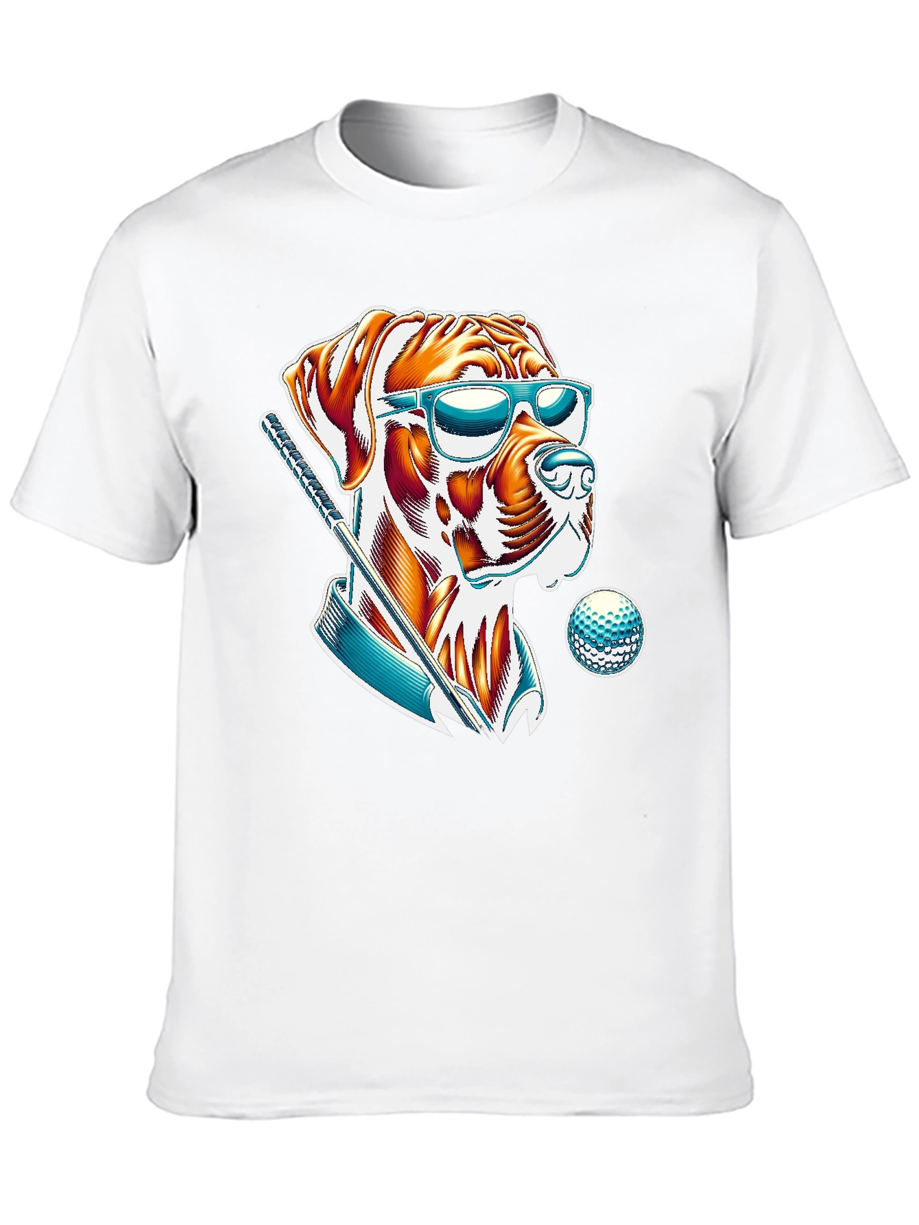 Cool Dog Golfer T-Shirt - Trendy Graphic Tee