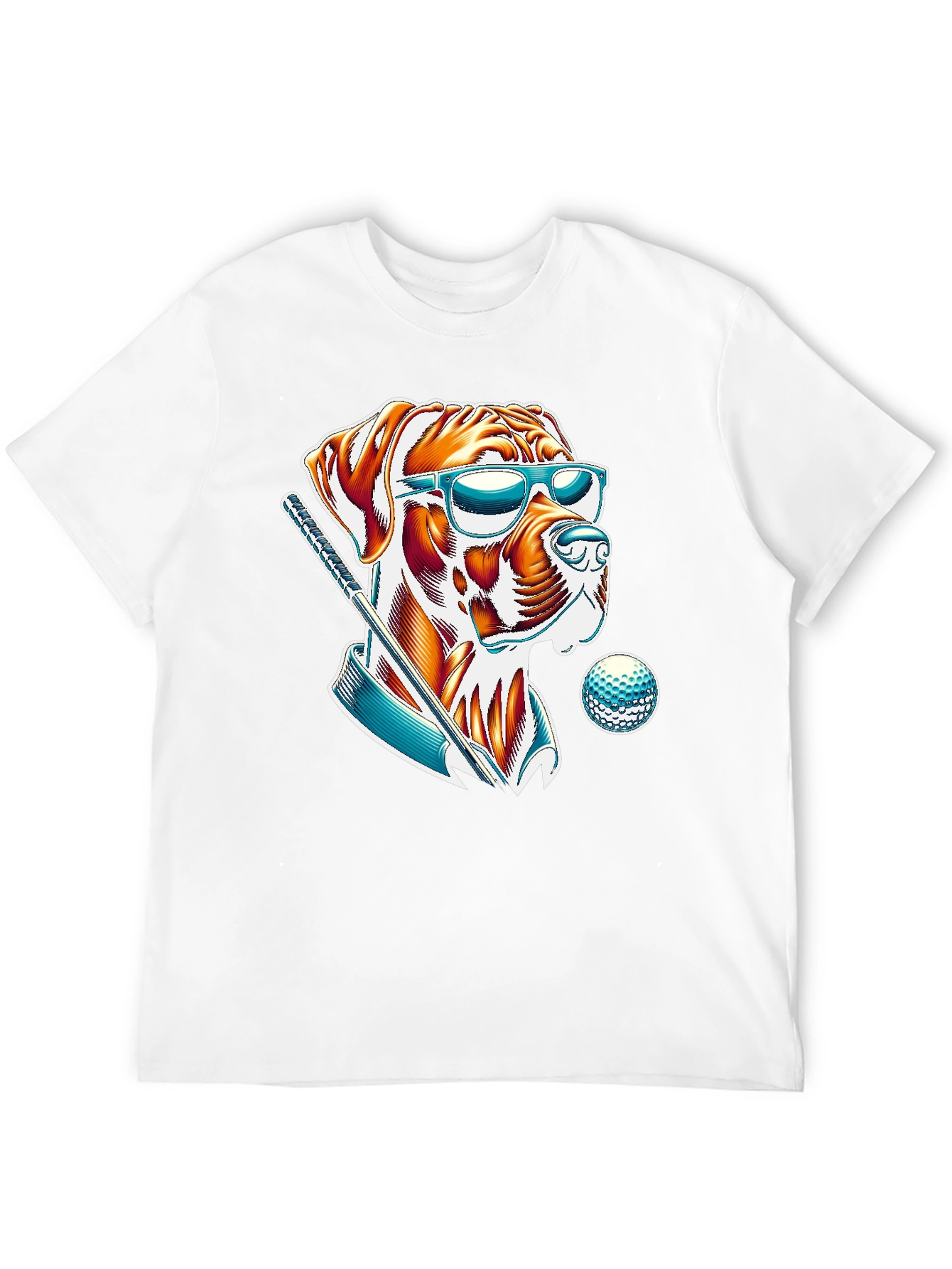 Cool Dog Golfer T-Shirt - Trendy Graphic Tee
