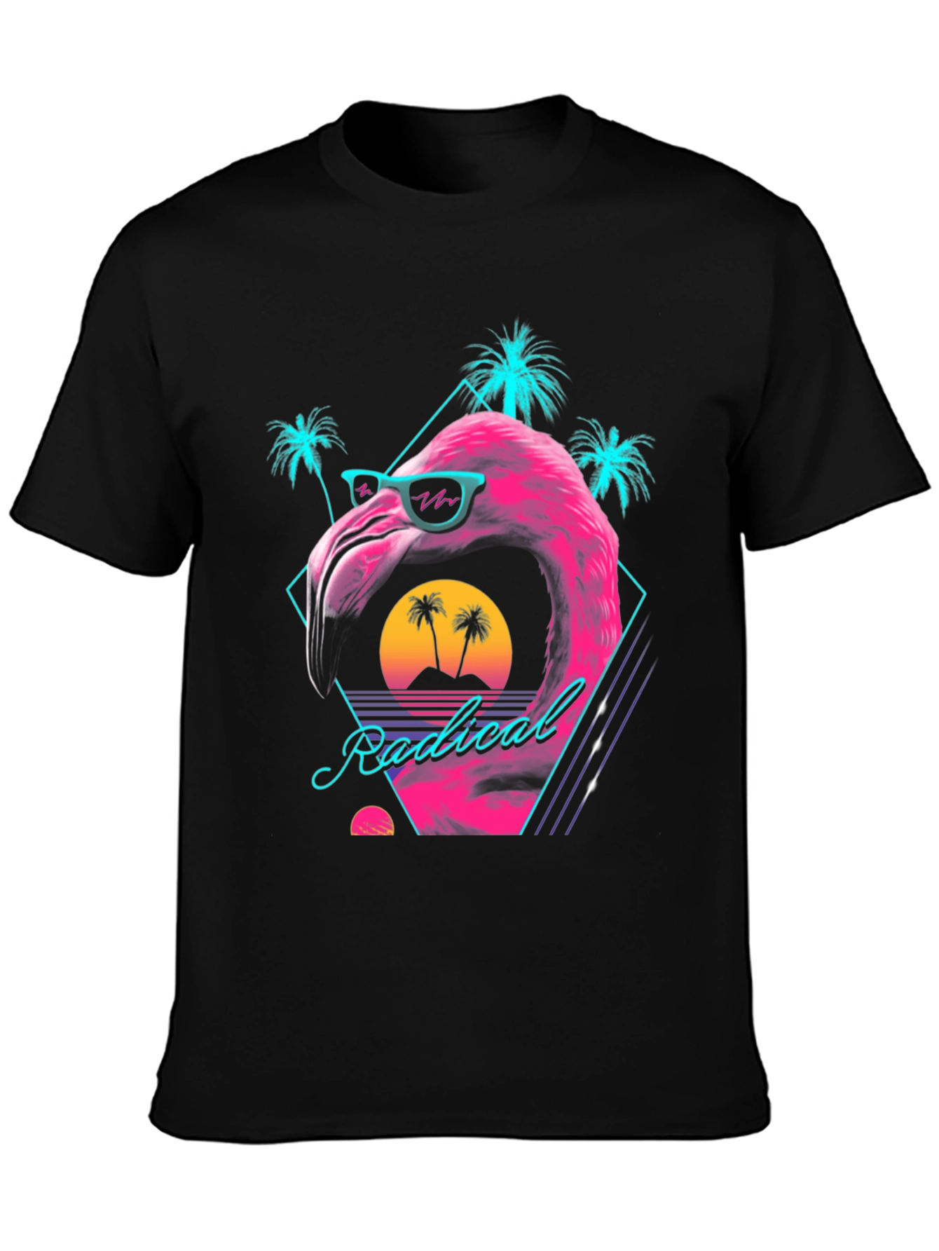 Radical Flamingo Graphic Tee - Retro Vibes