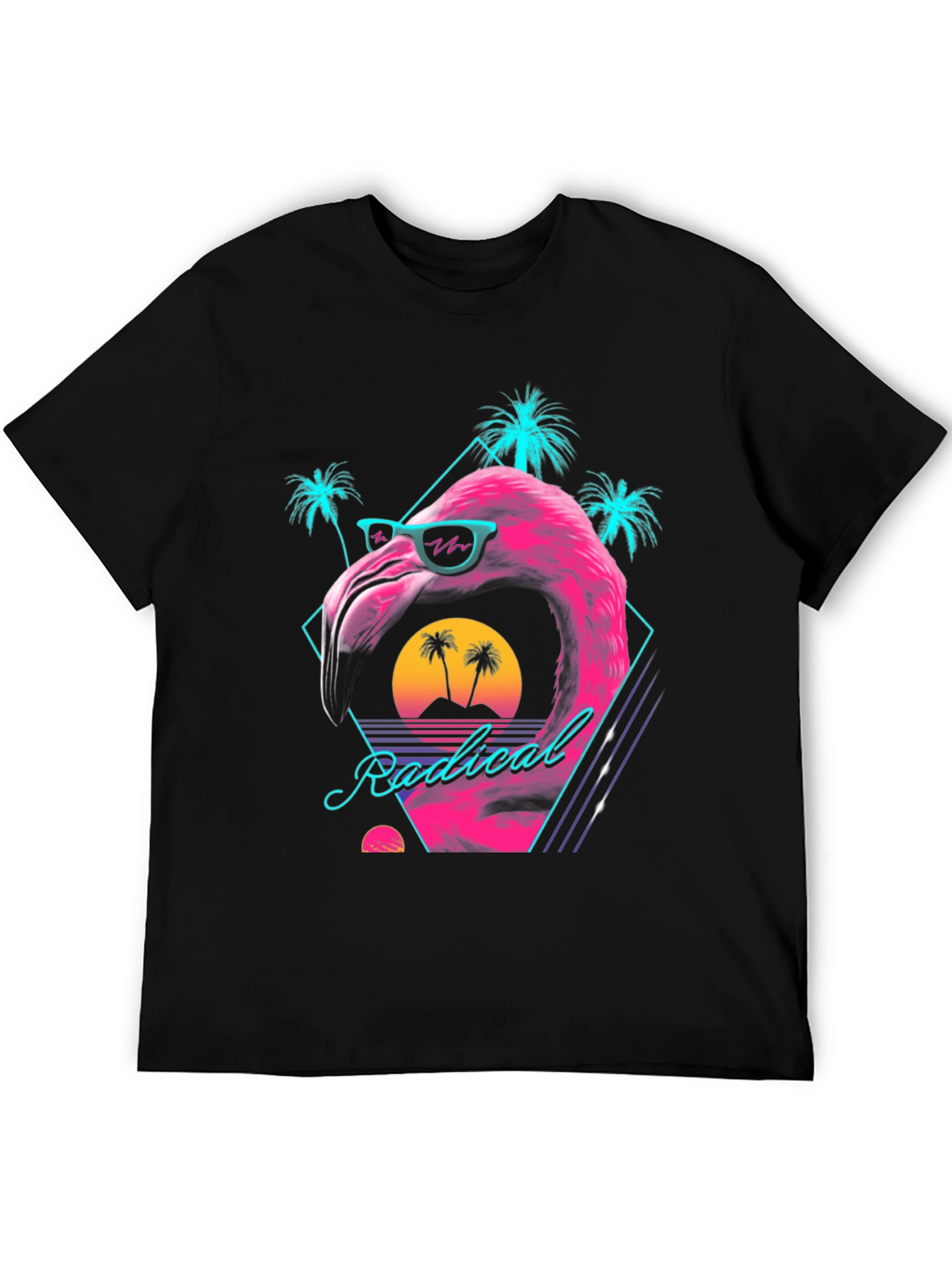 Radical Flamingo Graphic Tee - Retro Vibes