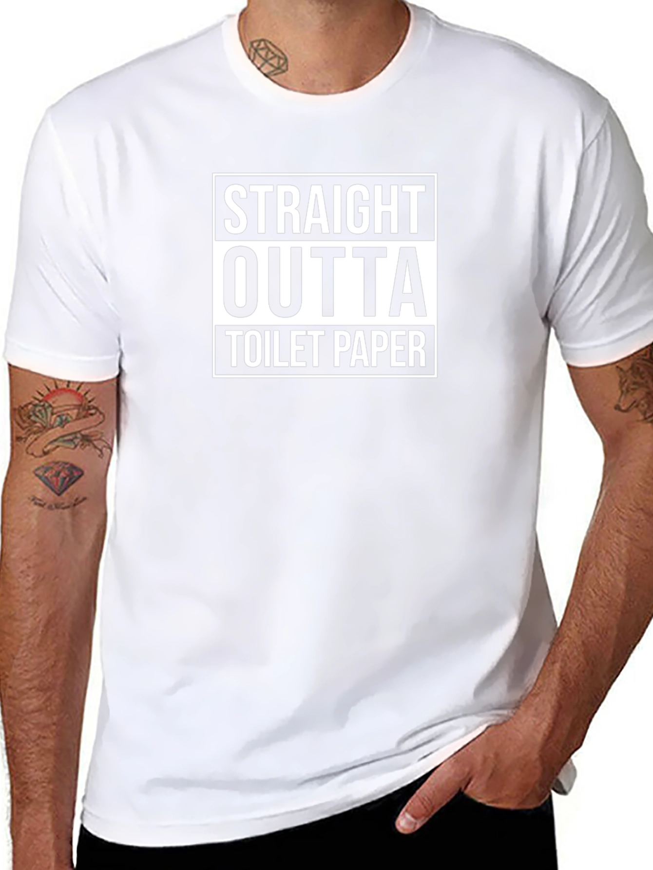Straight Outta Toilet Paper Black T-Shirt