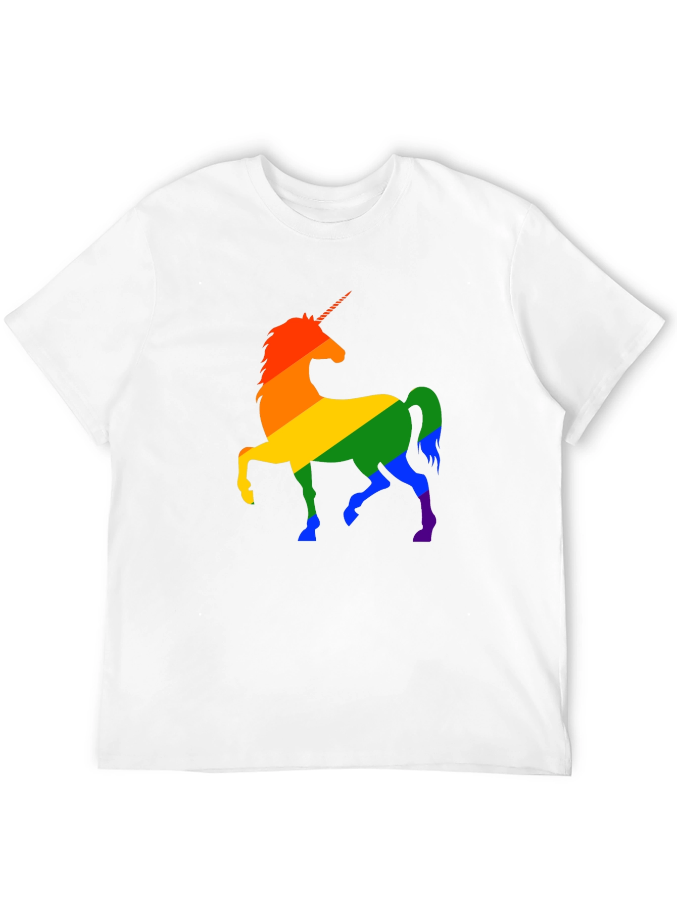 Rainbow Unicorn Graphic Tee - Black