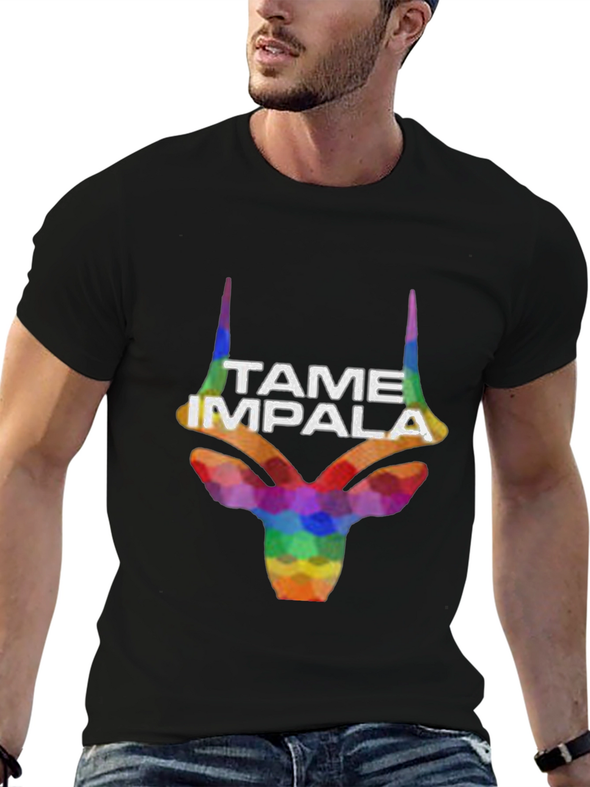 Tame Impala Graphic Print Black T-Shirt