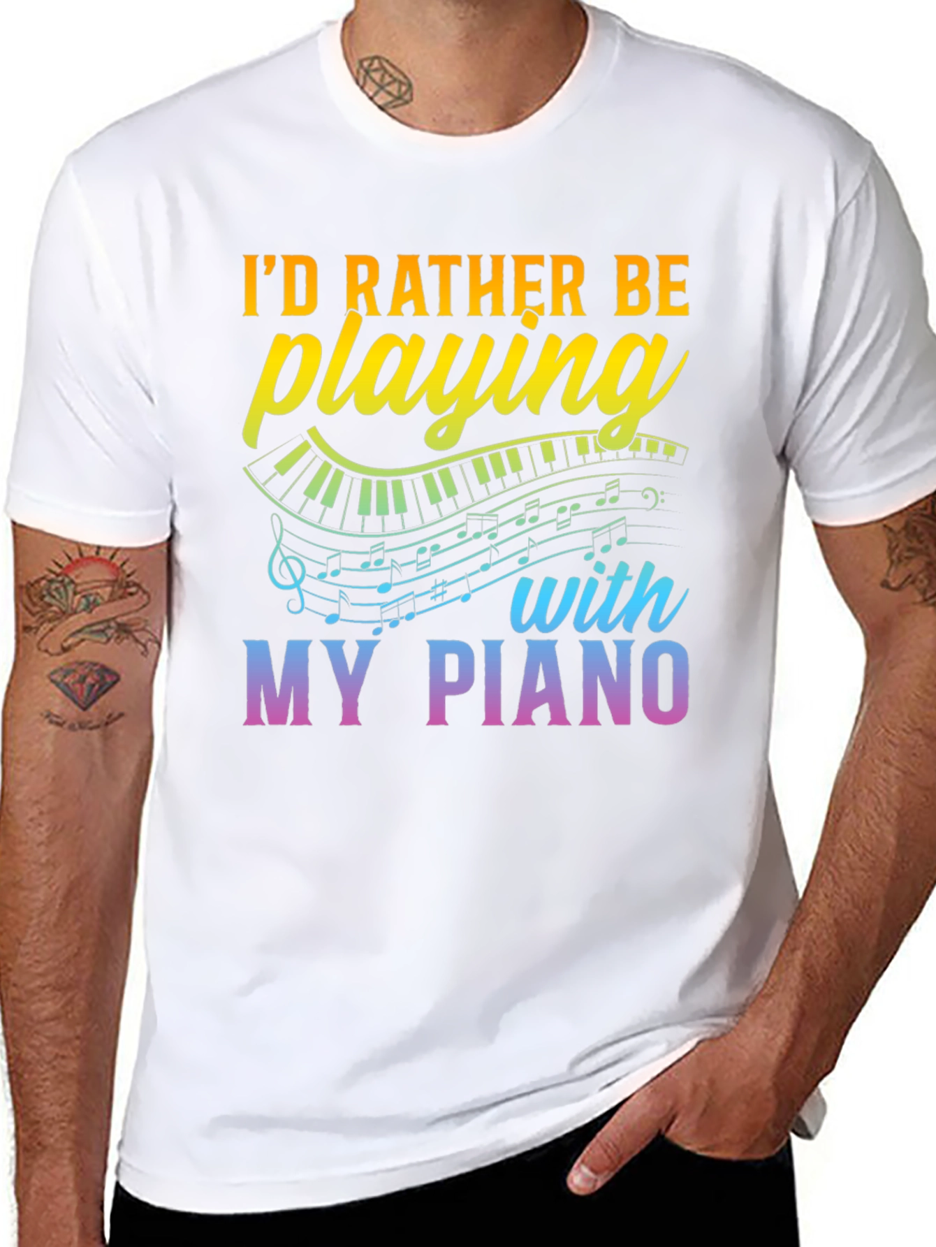 Id Rather Be Playing My Piano T-Shirt
