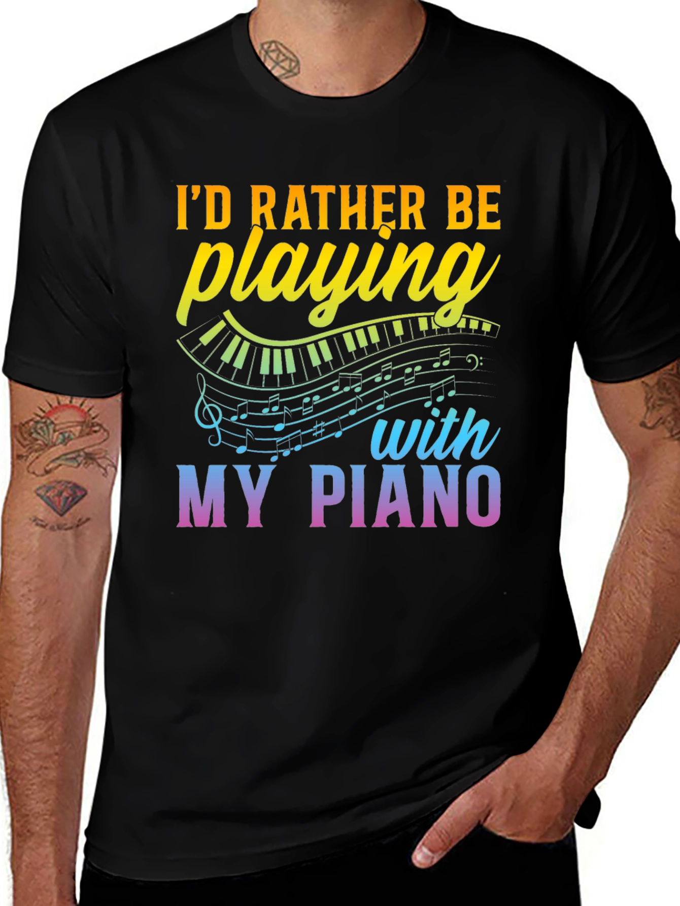 Id Rather Be Playing My Piano T-Shirt