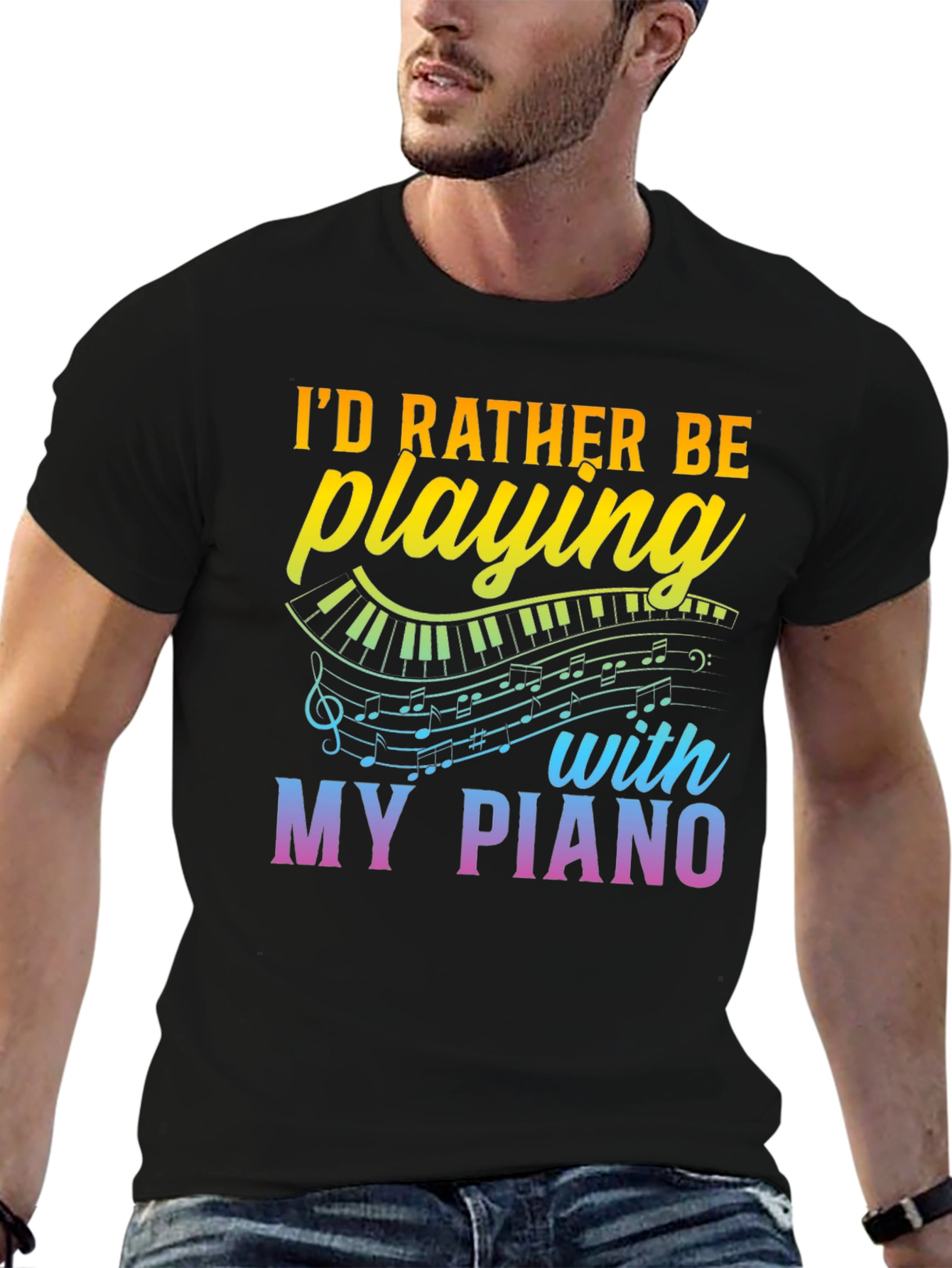 Id Rather Be Playing My Piano T-Shirt