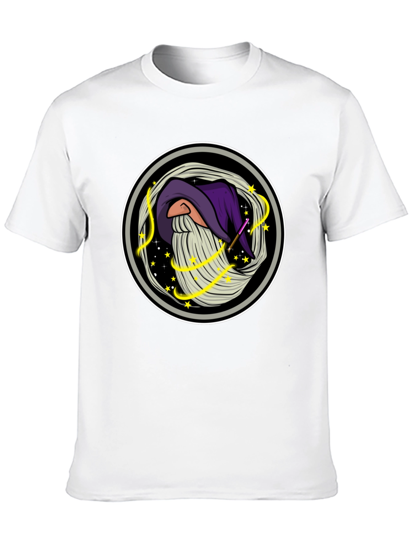 Wizard Graphic T-Shirt - Black Cotton Tee