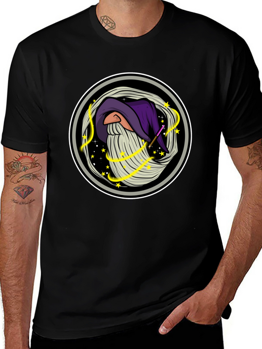 Wizard Graphic T-Shirt - Black Cotton Tee