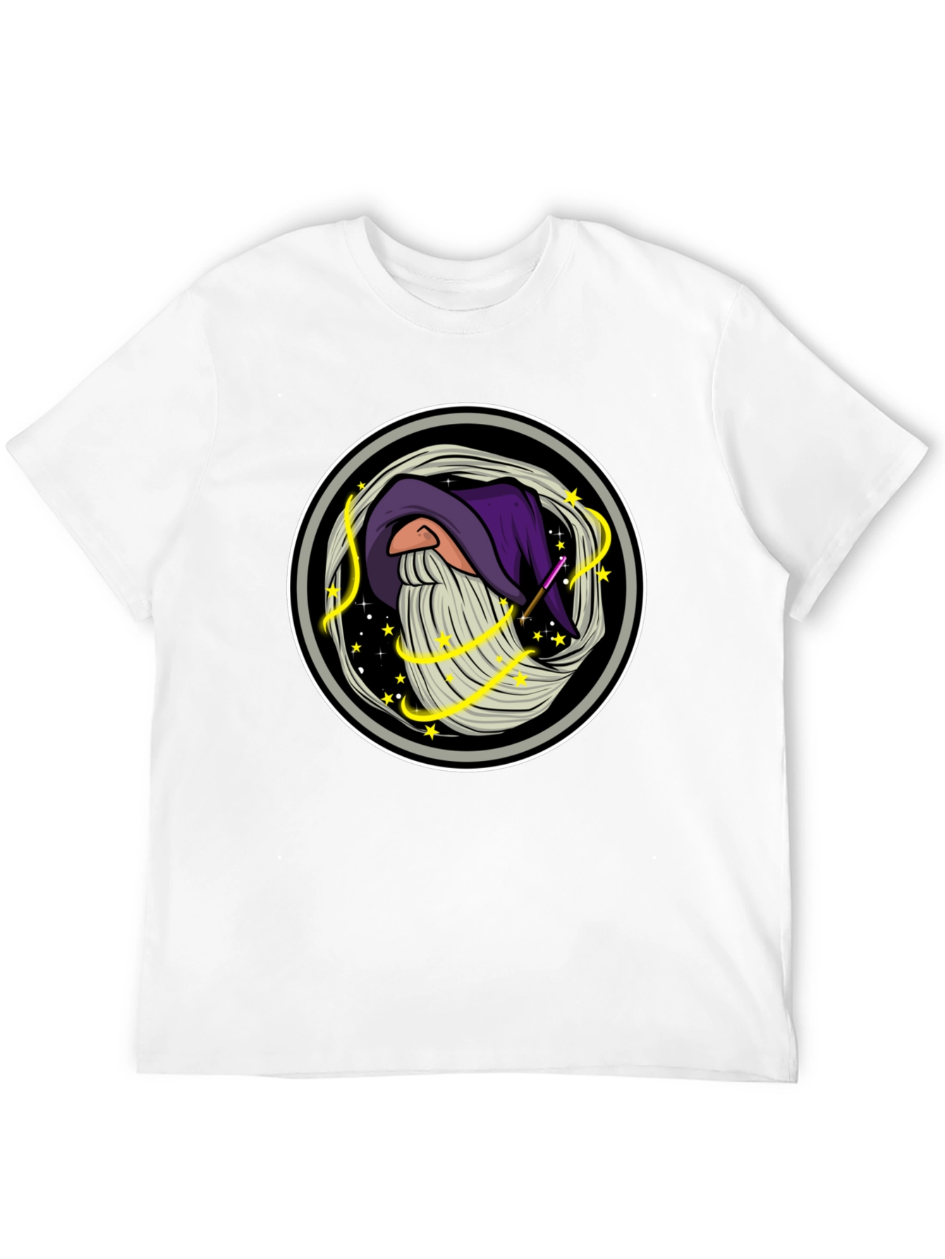 Wizard Graphic T-Shirt - Black Cotton Tee