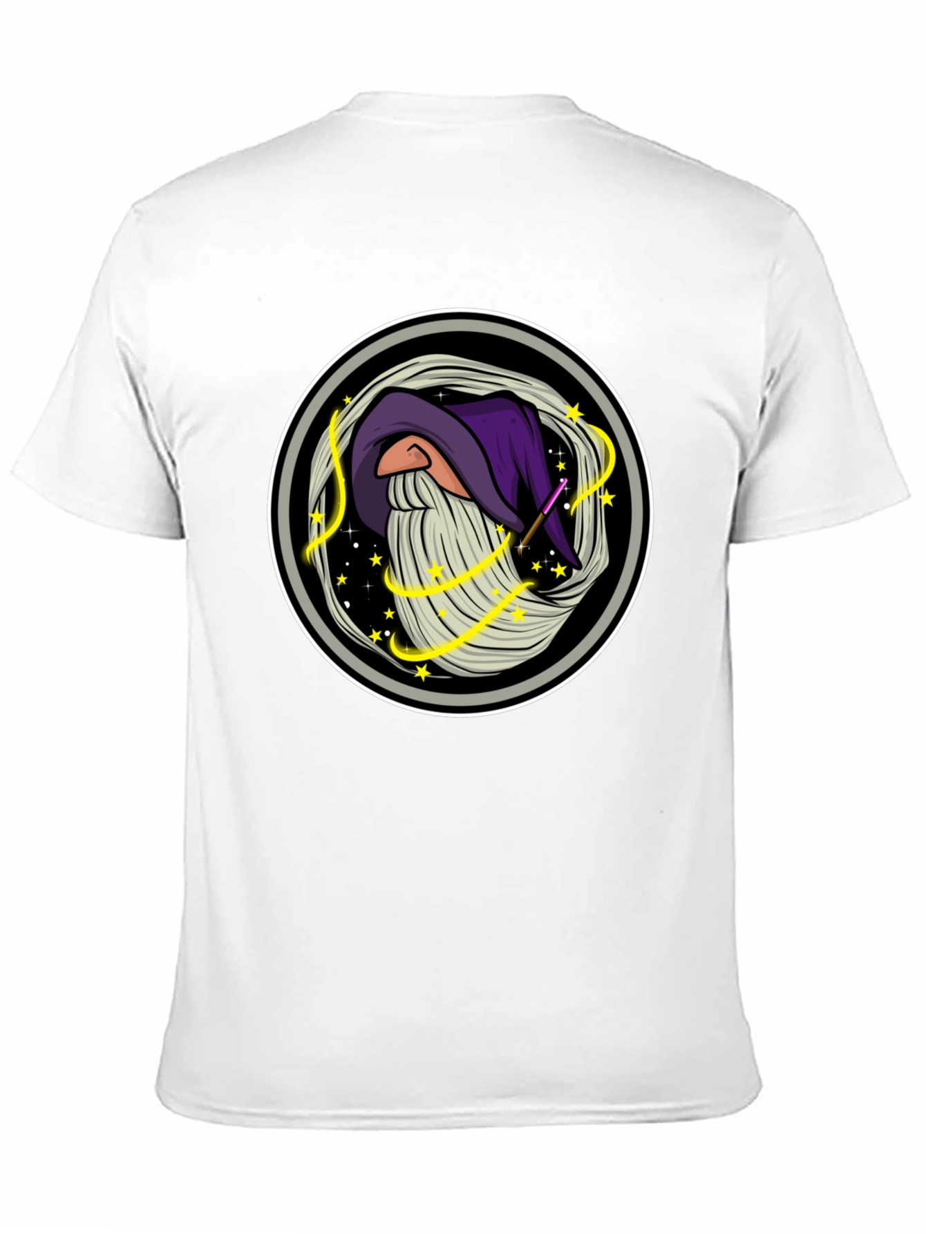 Wizard Graphic T-Shirt - Black Cotton Tee