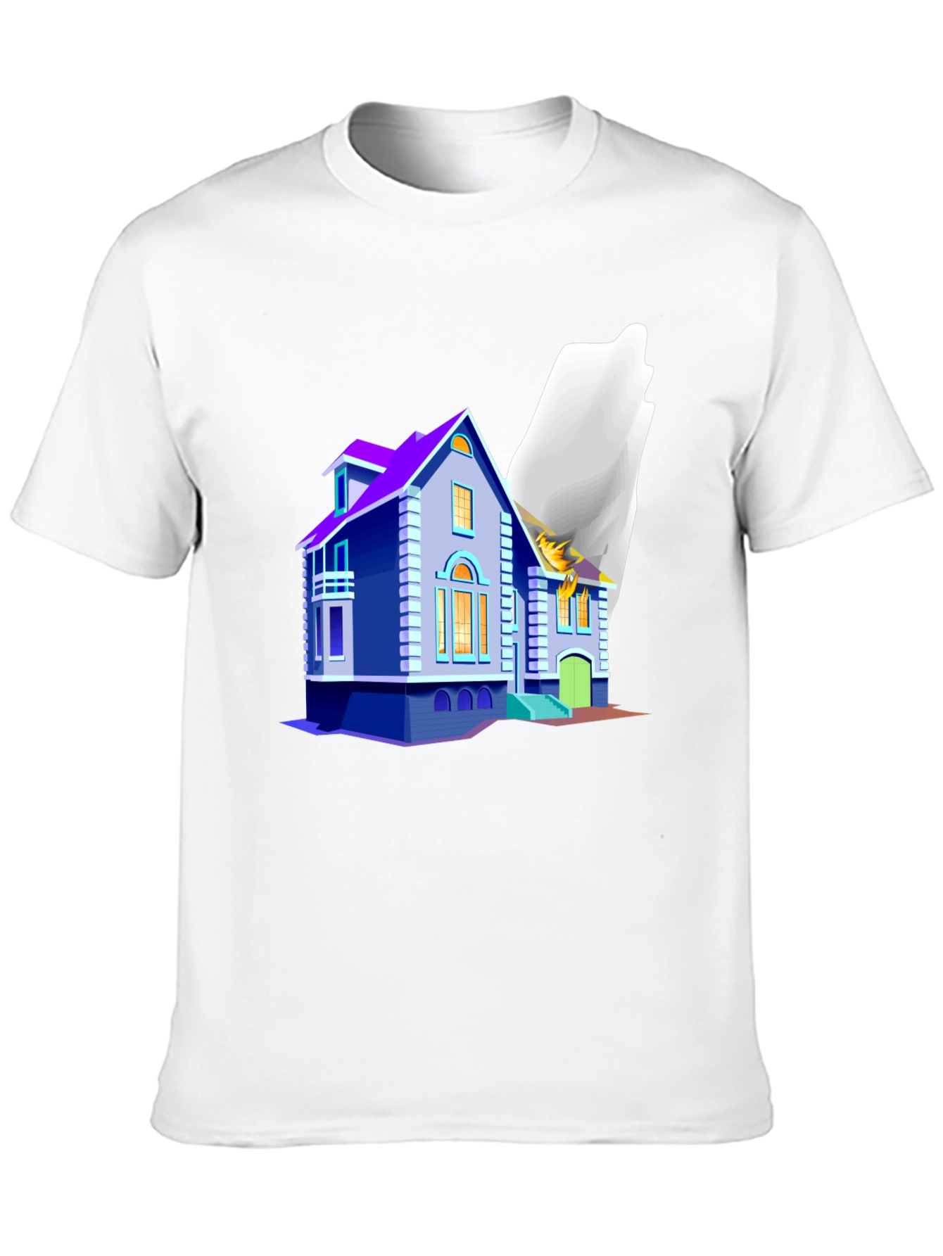 Whimsical House Graphic T-Shirt - Unique Design