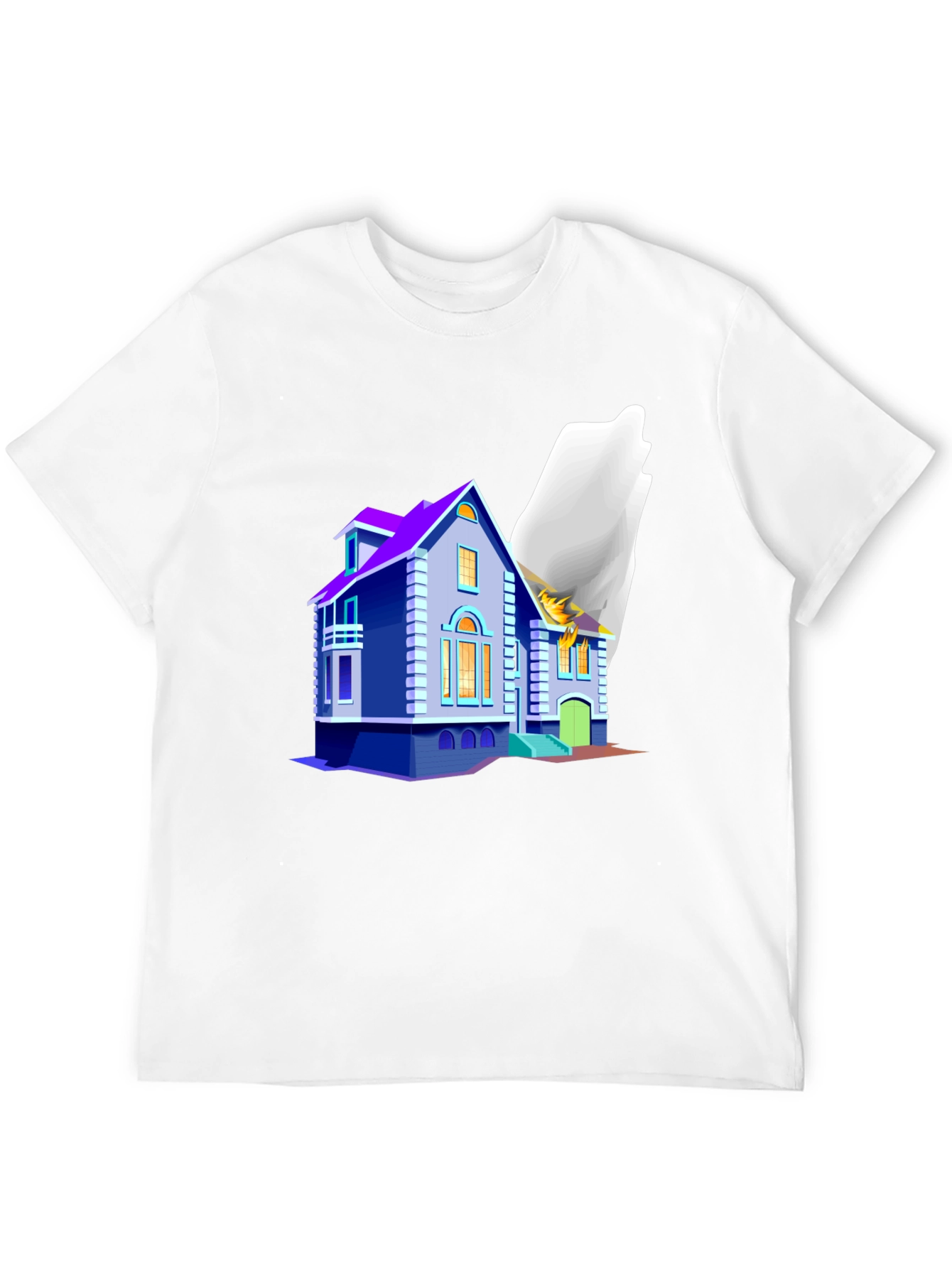 Whimsical House Graphic T-Shirt - Unique Design